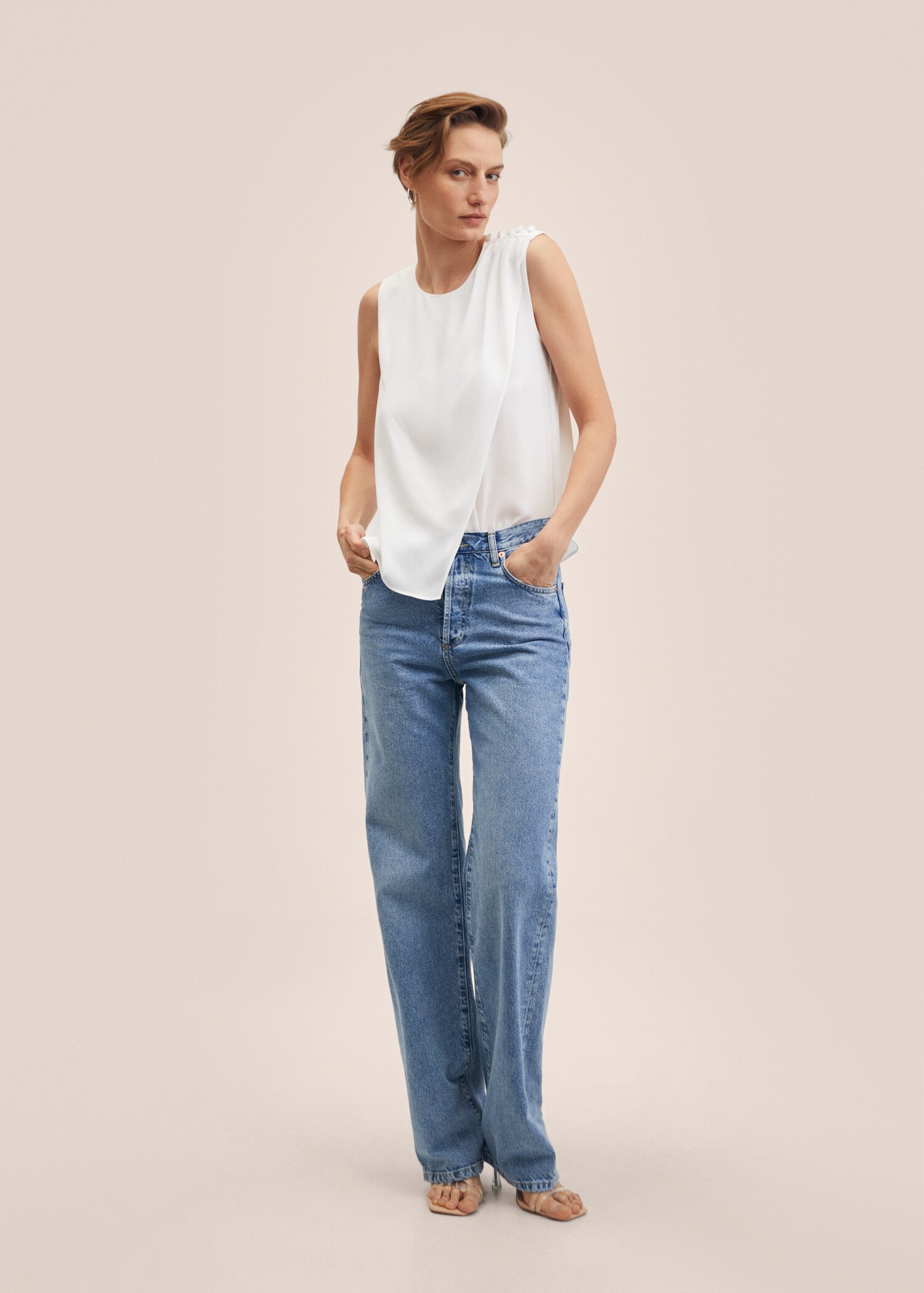 Wickelbluse mit Knöpfen - Allgemeine Ansicht