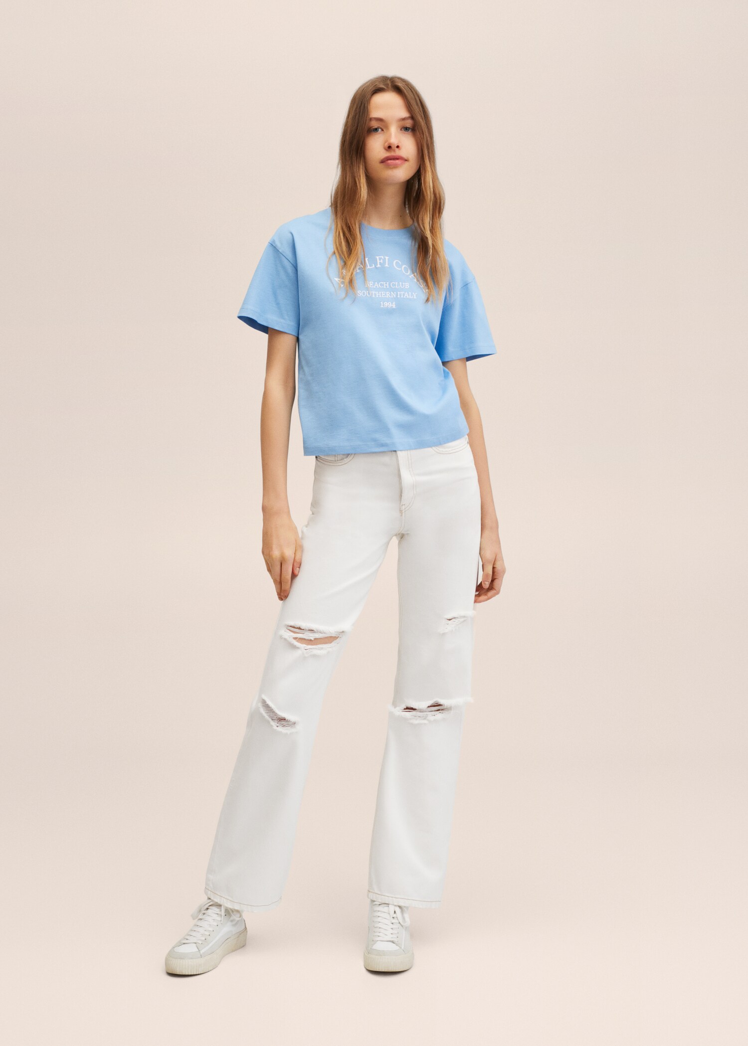 Message cotton T-shirt - General plane