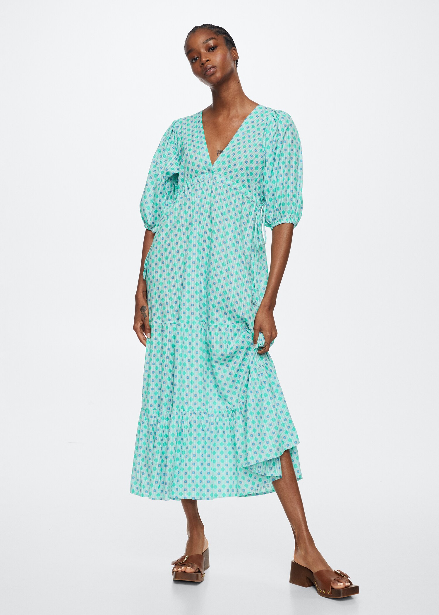 Vestido fluido estampado - Plano general