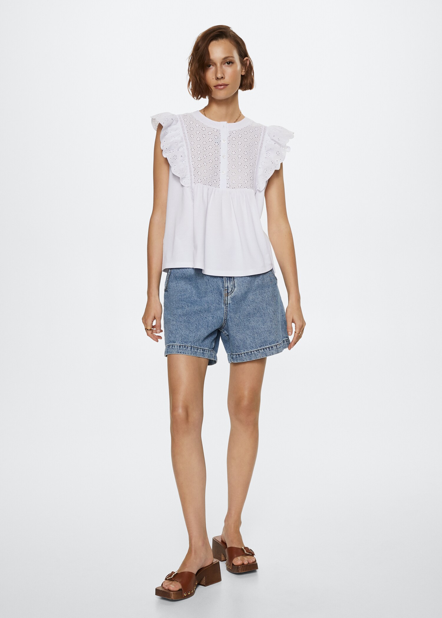 Frills cotton t-shirt - General plane