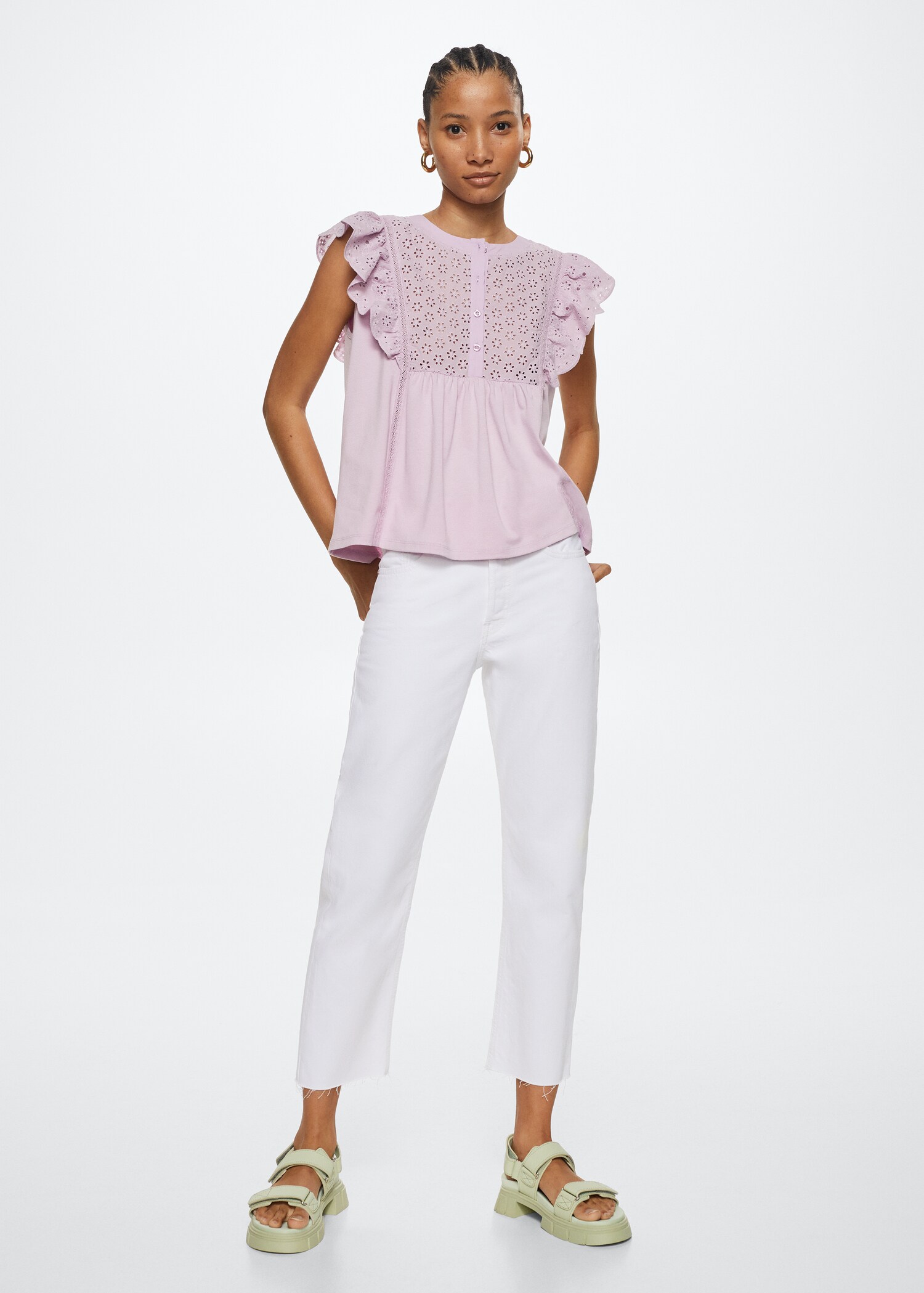 Frills cotton t-shirt - General plane