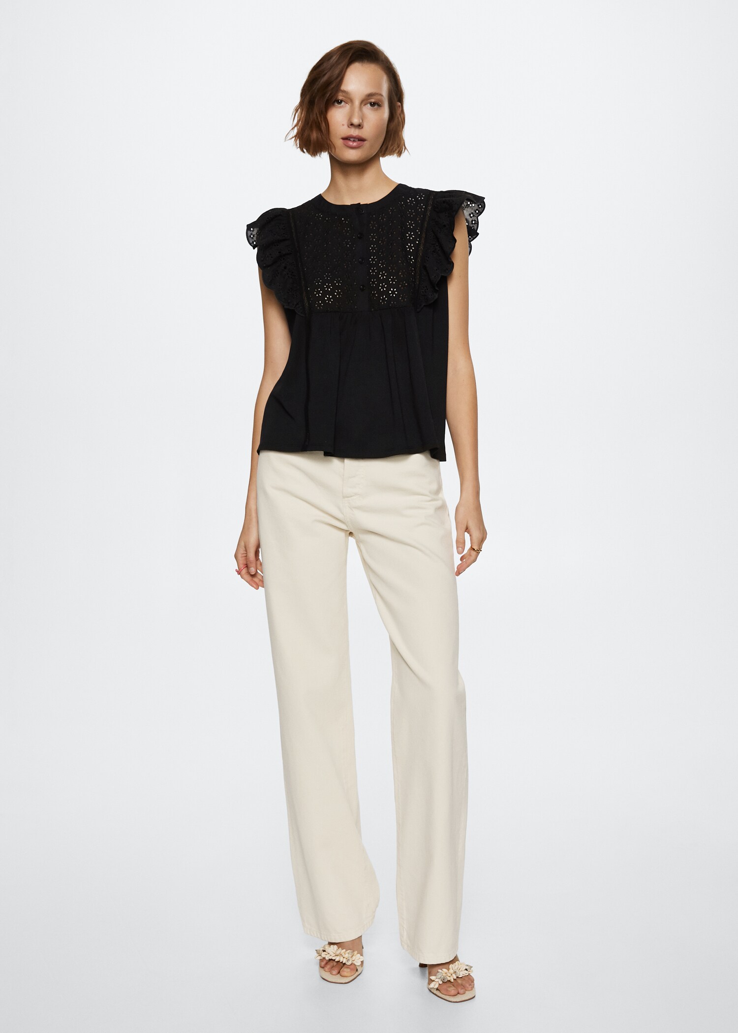 Frills cotton t-shirt - General plane