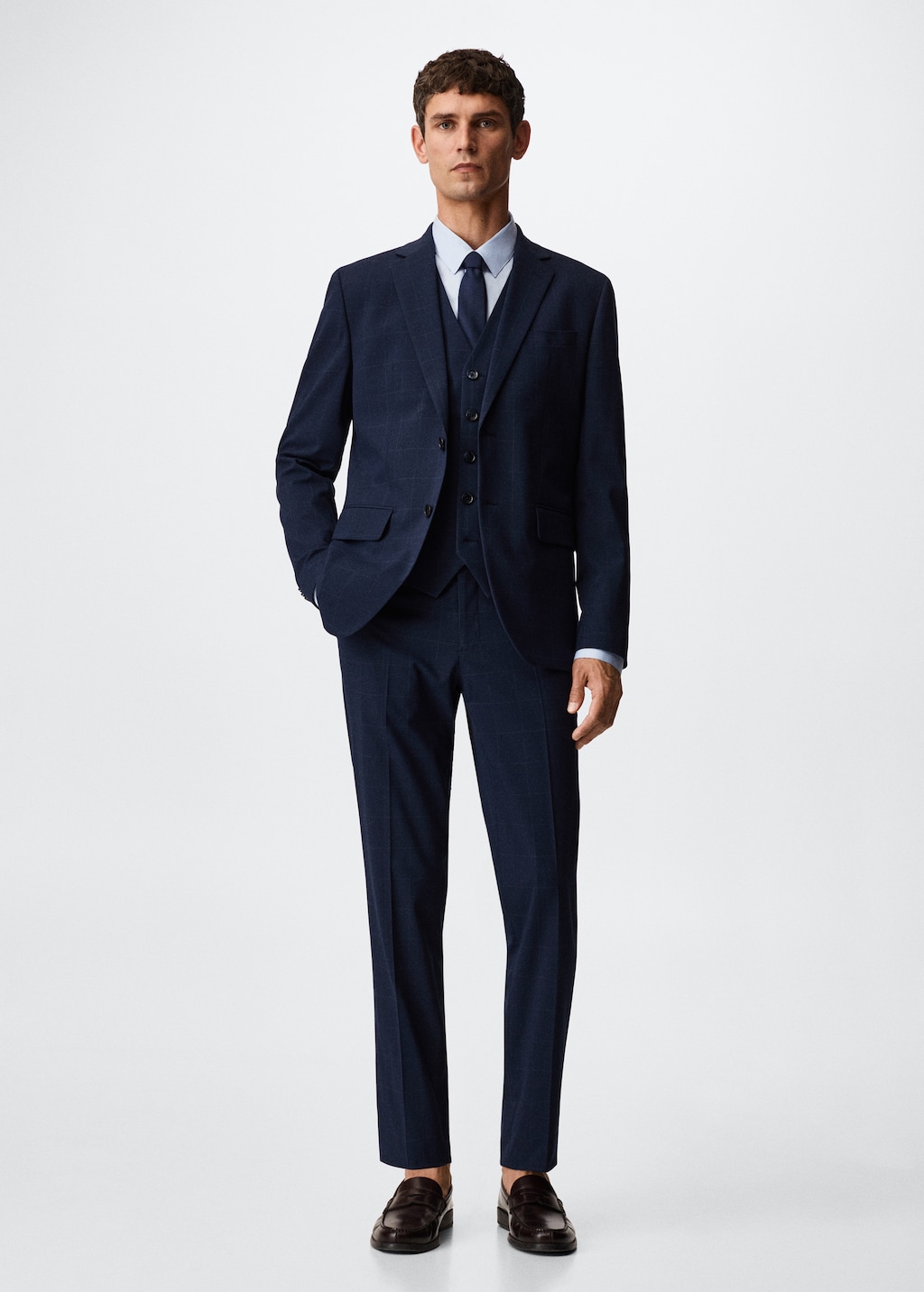 Chaleco traje hombre cuadros best sale