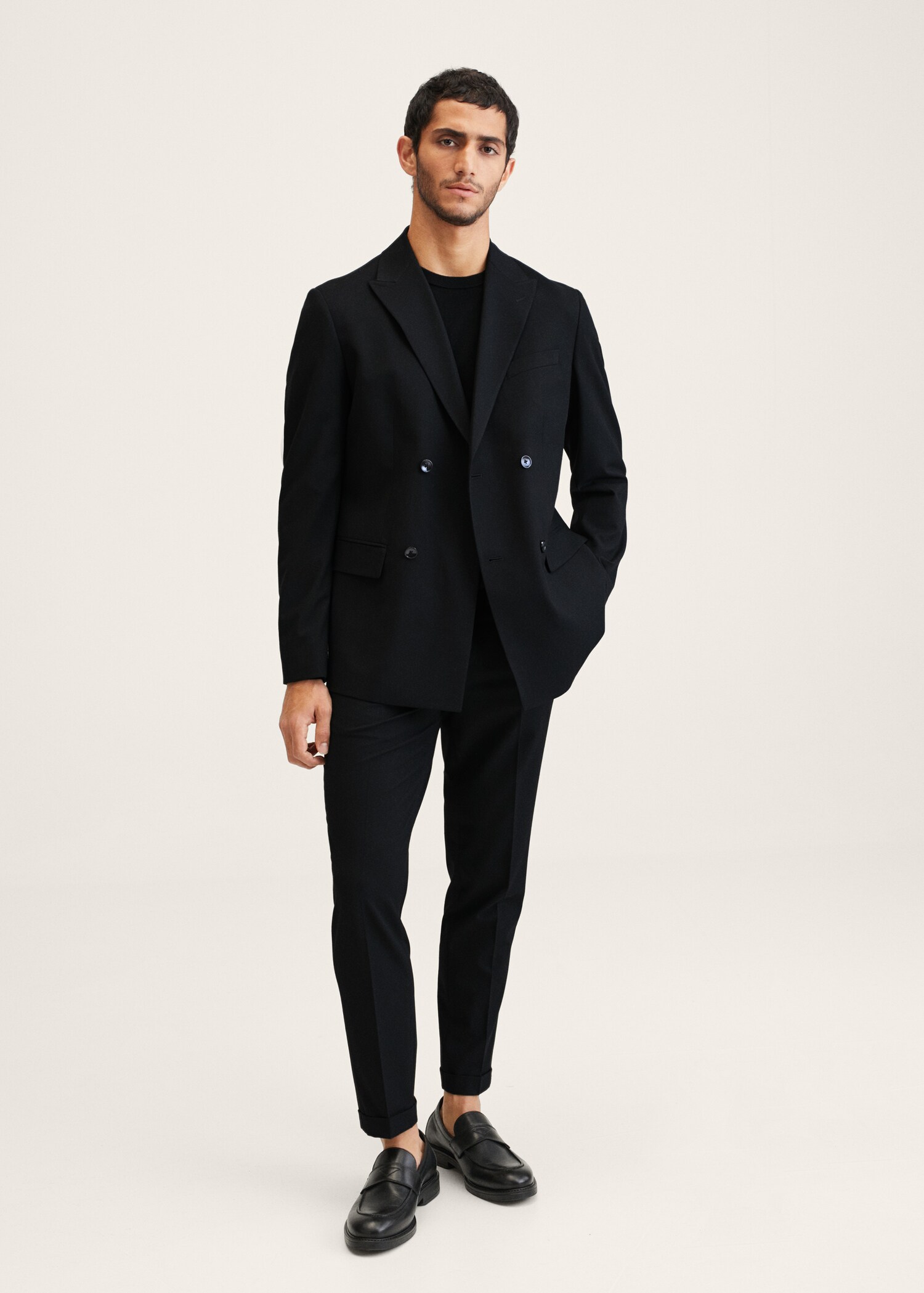 Slim Fit-Anzugblazer in Wickel-Optik - Allgemeine Ansicht