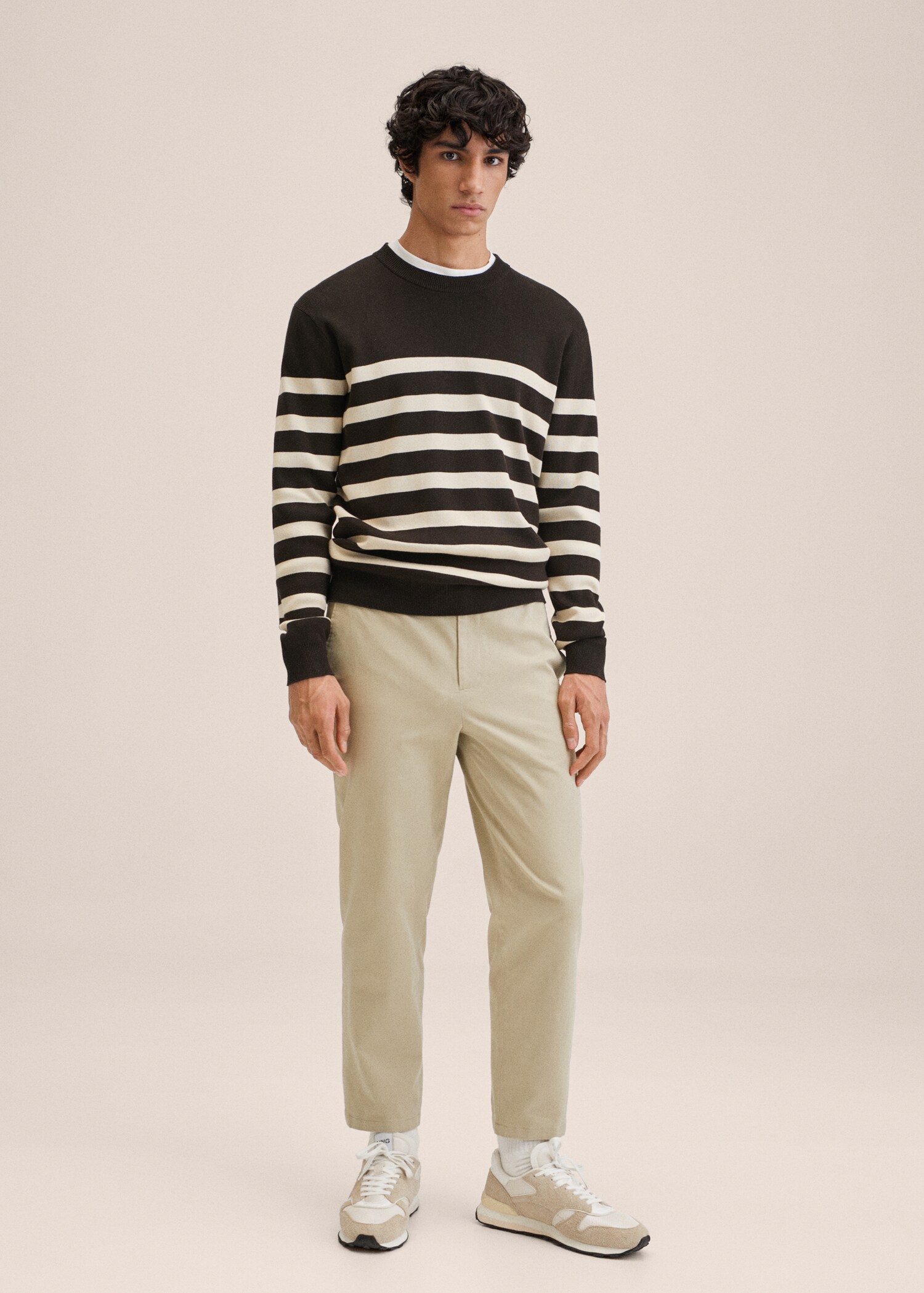 Bavlněné kalhoty tapered crop - Celkový náhled