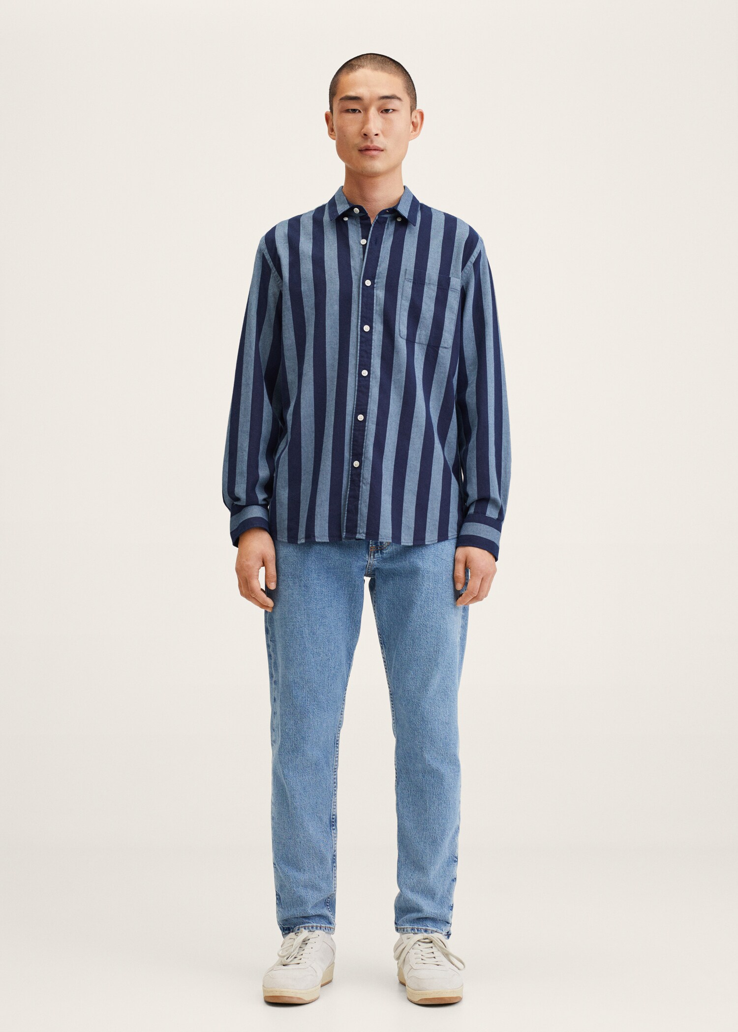 Striped slim-fit shirt - General plane