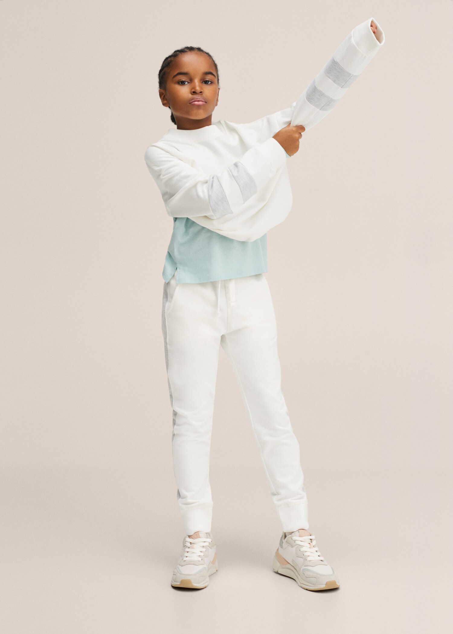 Contrast sleeve sweatshirt - General plane