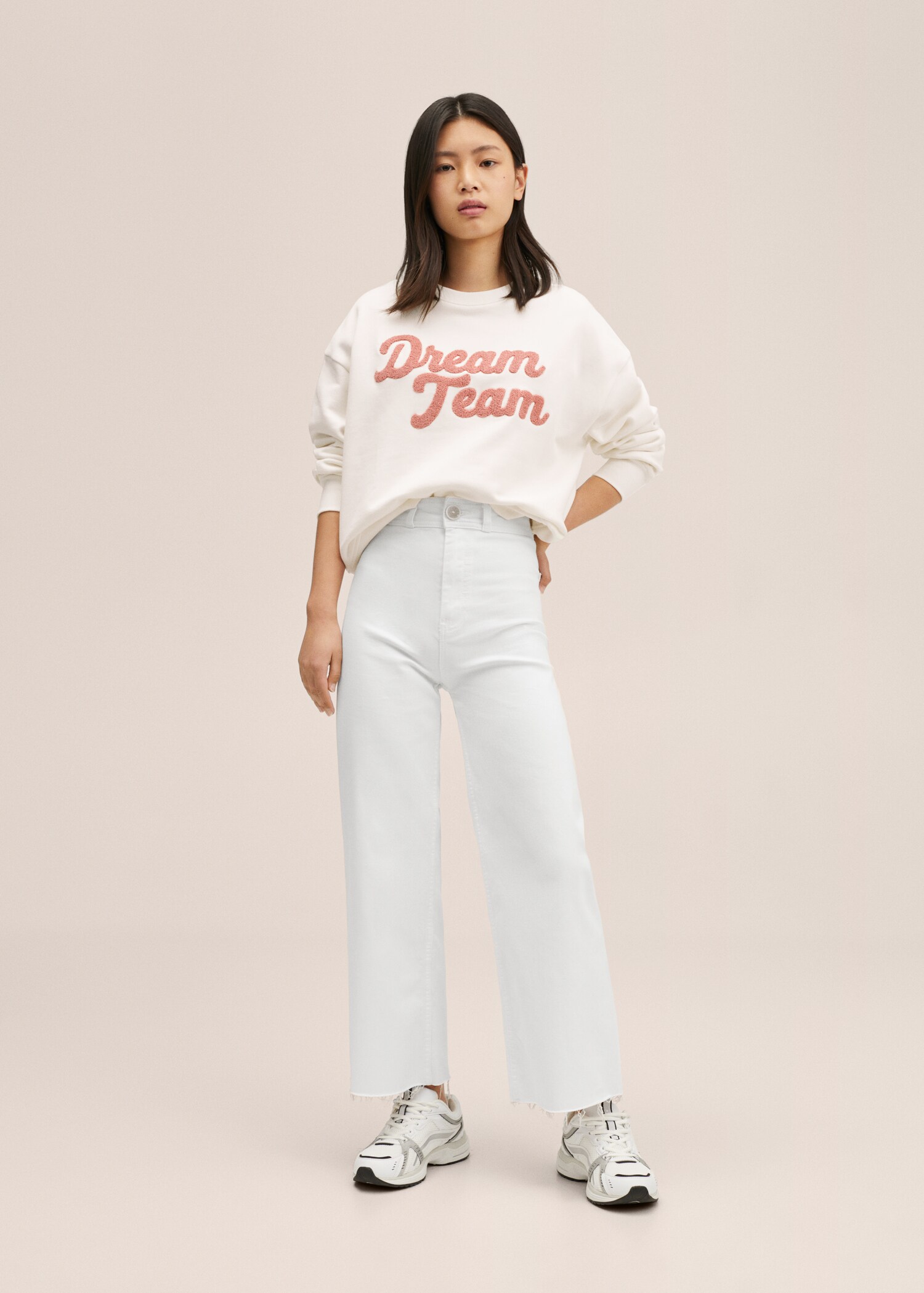 Cropped wide-leg jeans - General plane