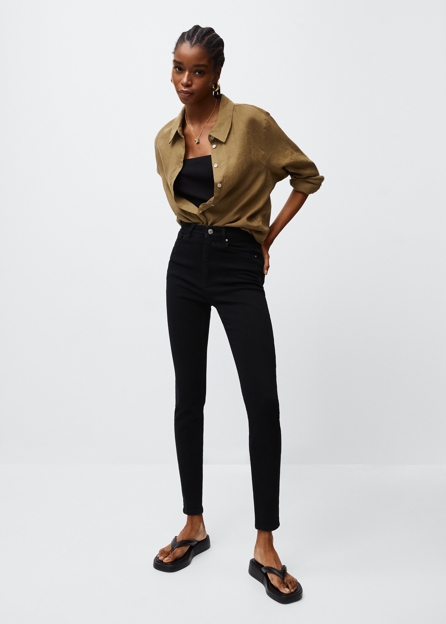 Soho high-waist skinny jeans - General plane