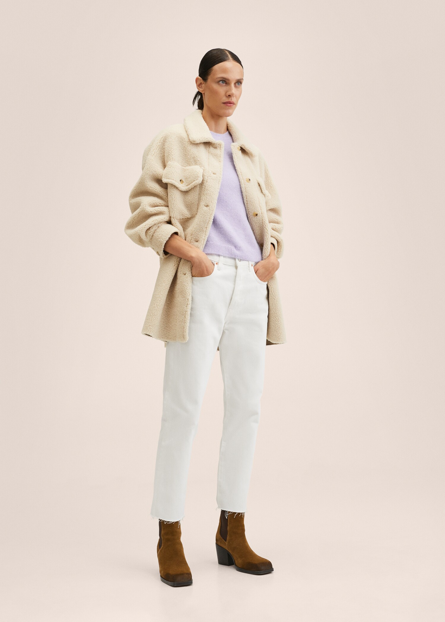 Sweater with jewel buttons  - General plane
