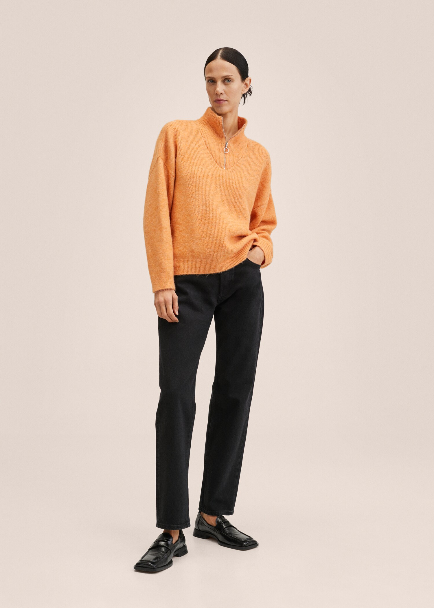 Pull-over maille zippé - Plan général