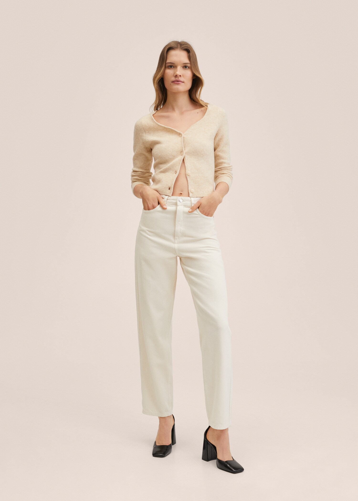 Jean tapered taille haute - Plan général