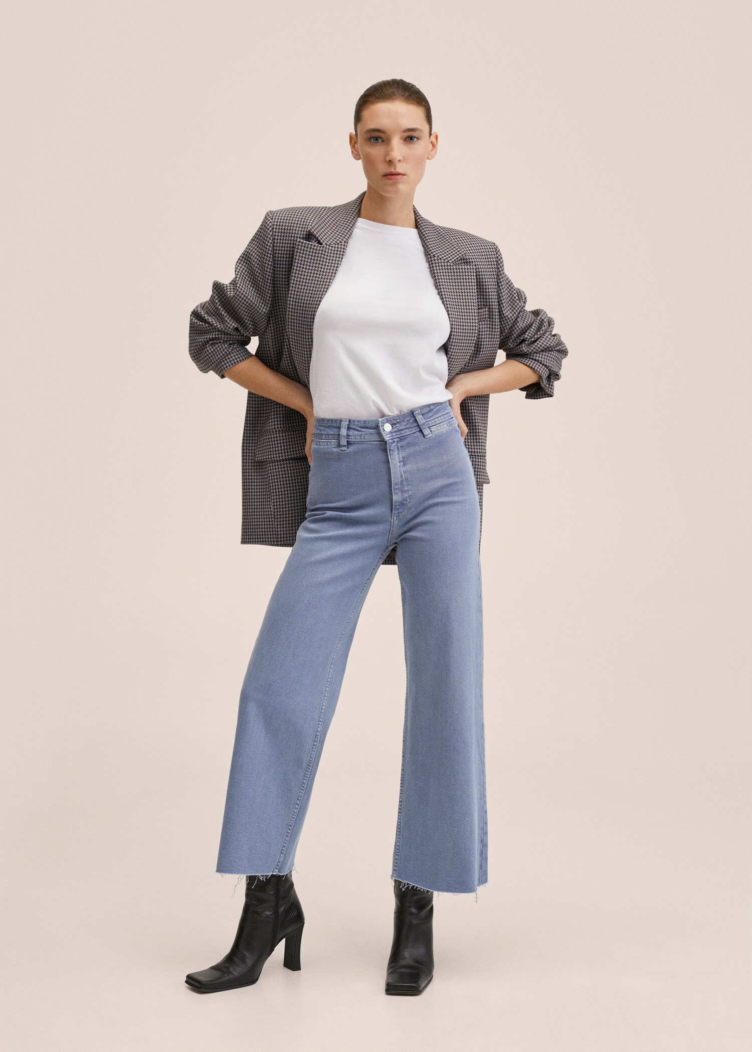 High-waist culotte jeans - General plane