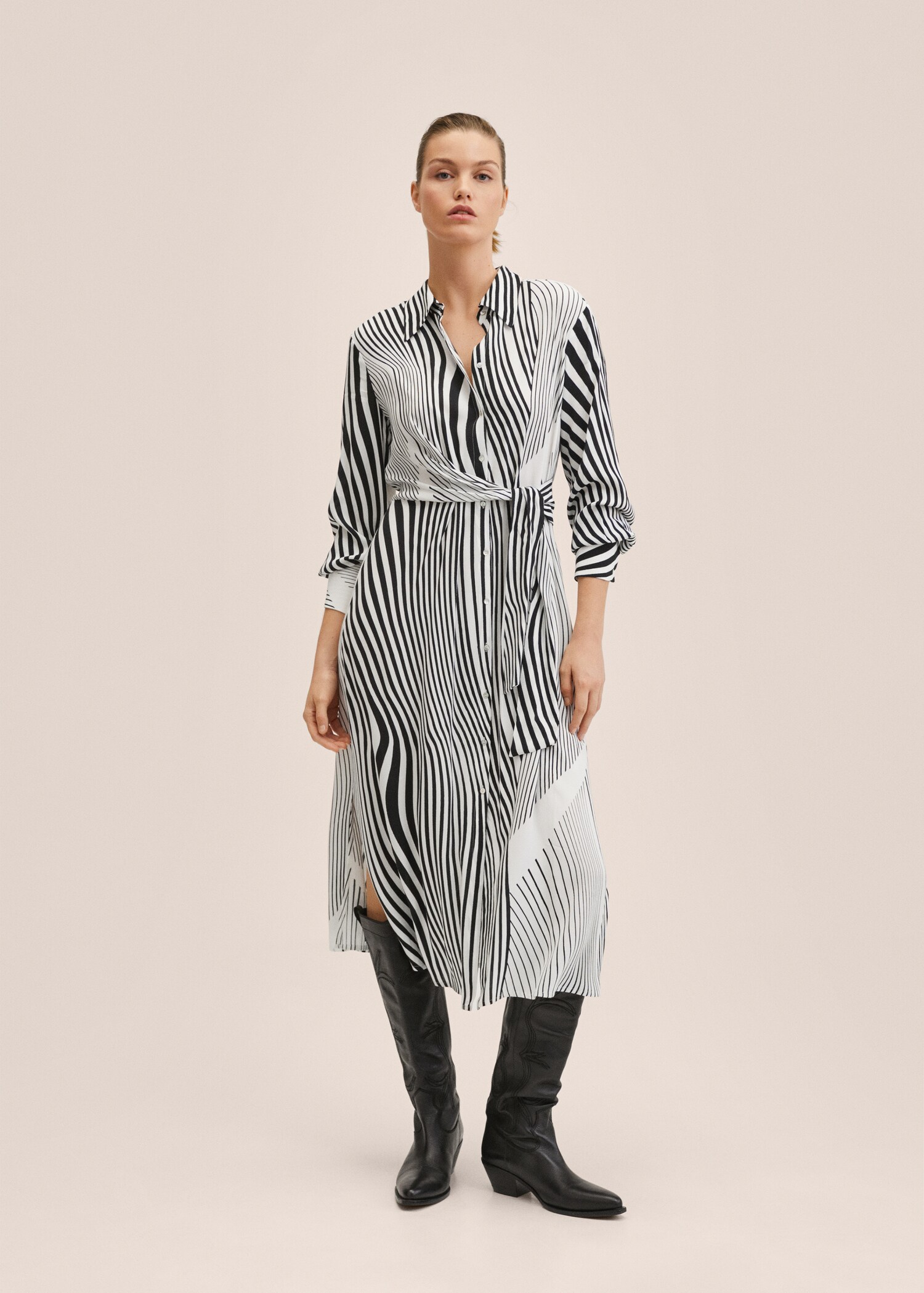 Vestido estampado lazo - Plano general