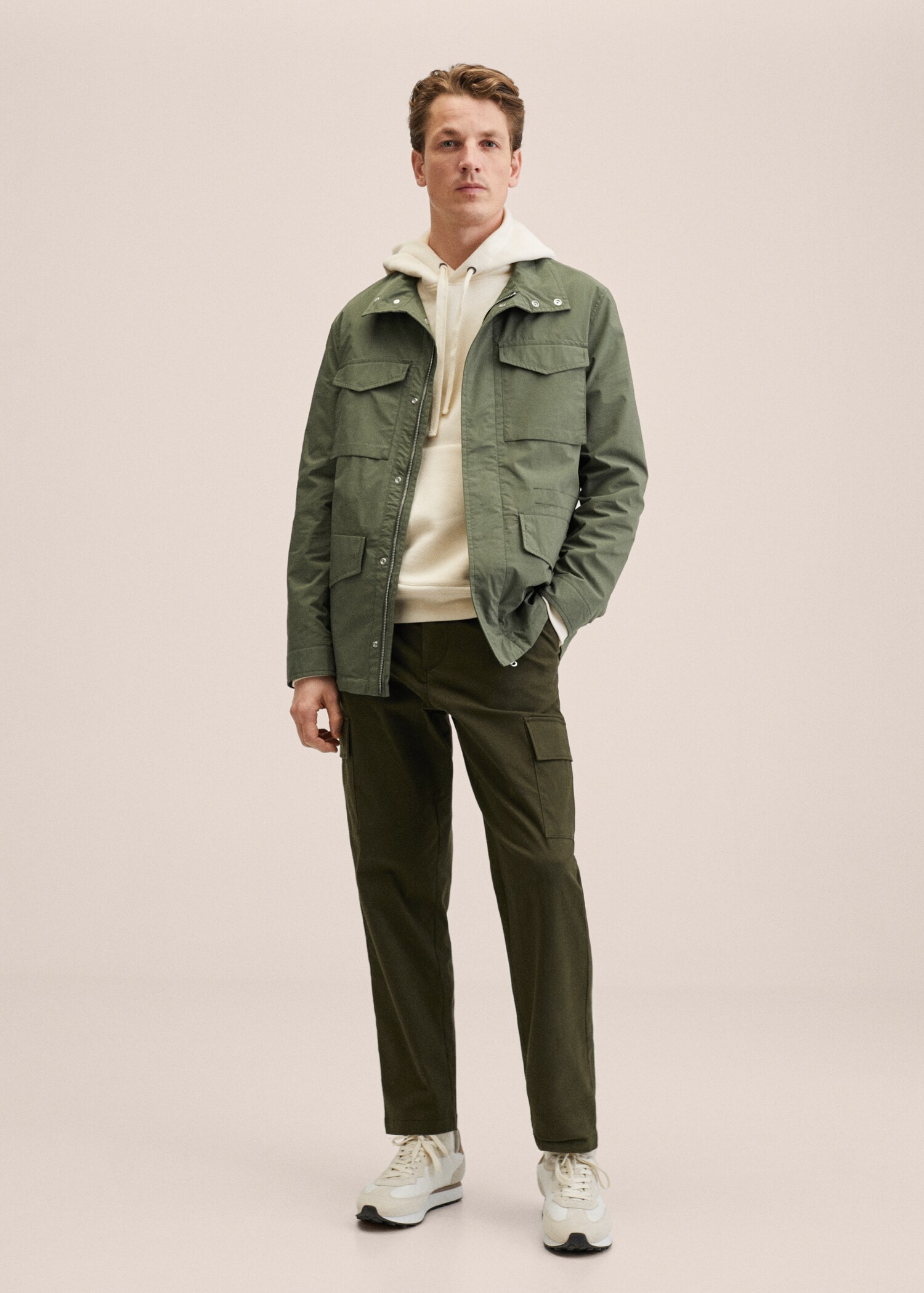 Pockets cotton parka - General plane