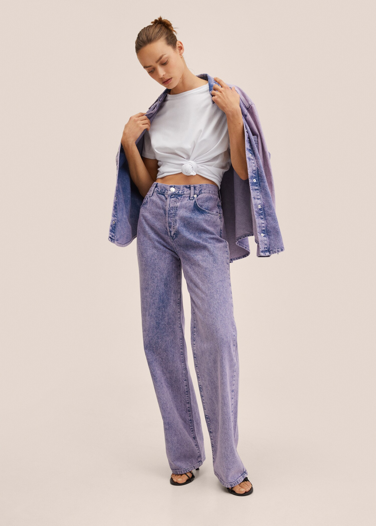Wideleg-Jeans mit hohem Bund - Allgemeine Ansicht