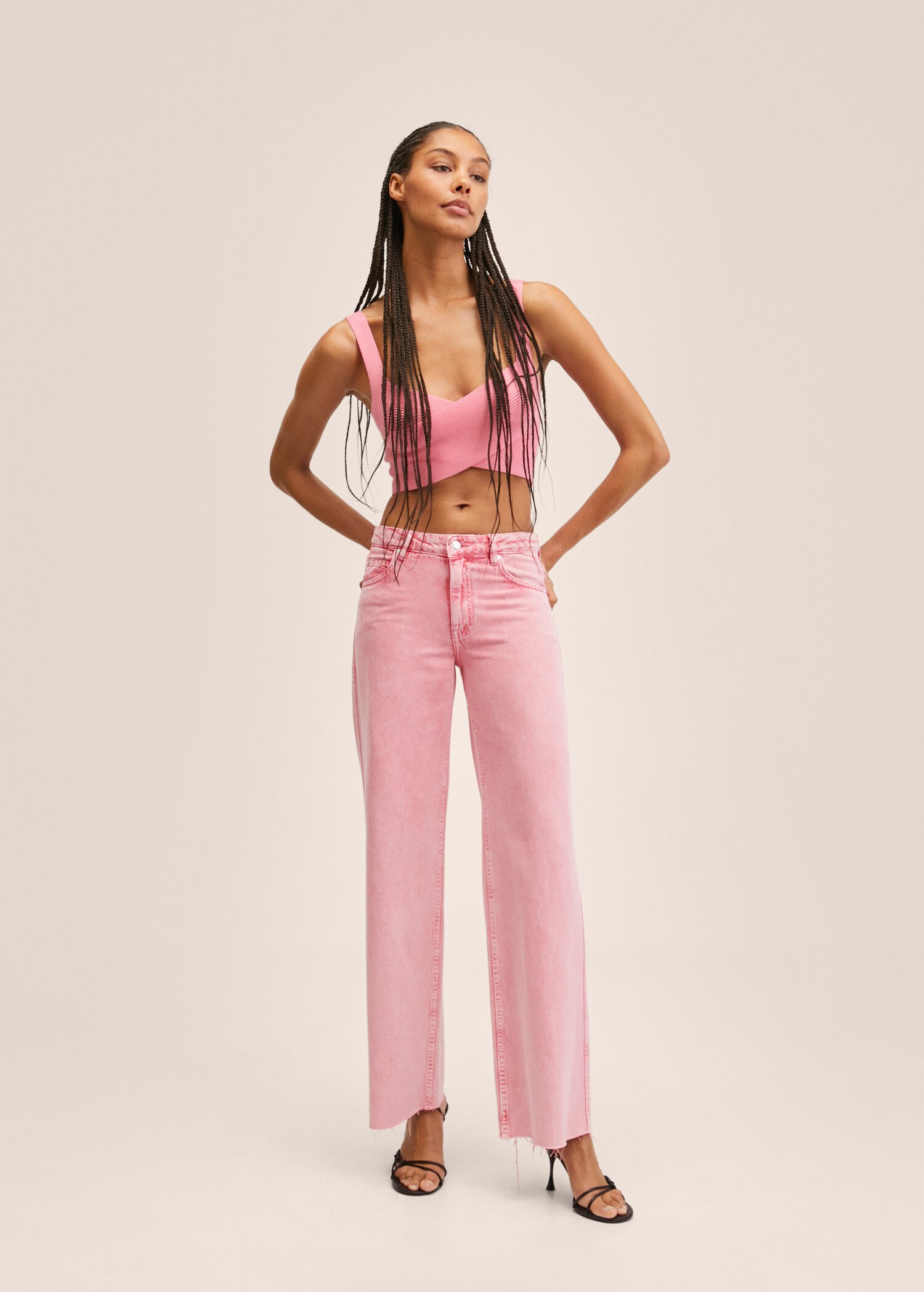 Medium-rise wideleg jeans - General plane