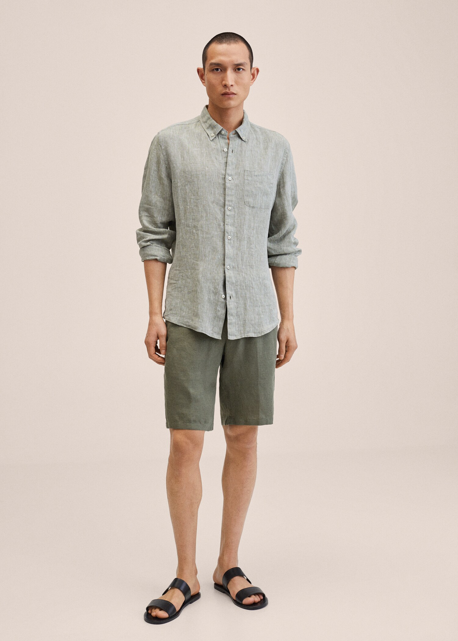100% linen shorts - General plane