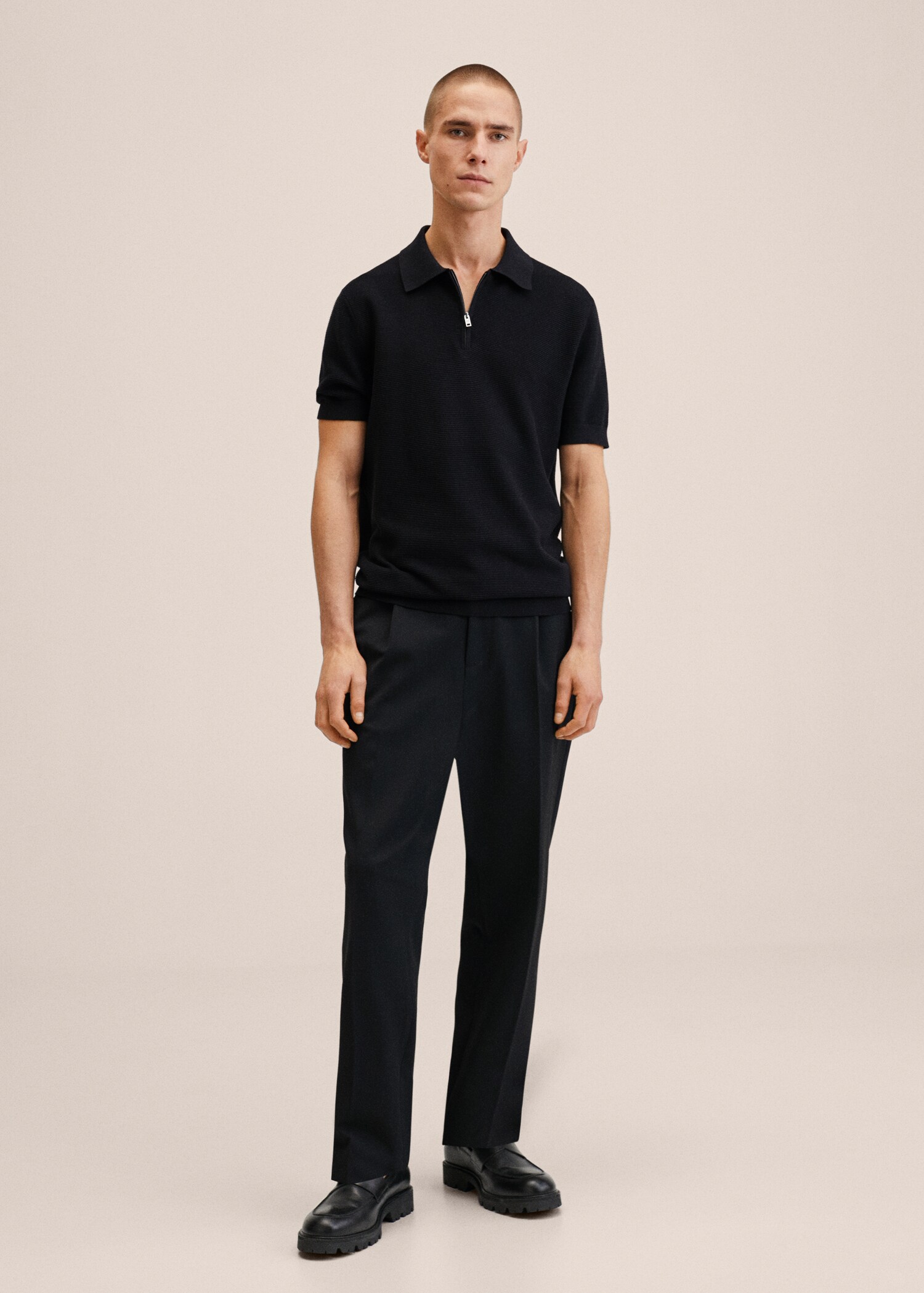 Polo maglia zip - Piano generale