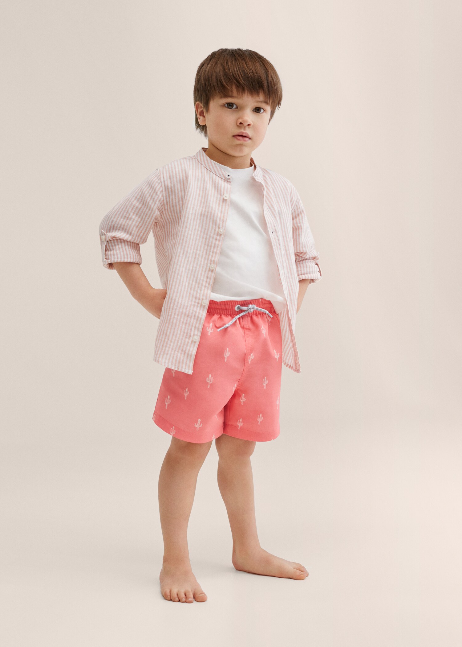 Cactus-print swimming trunks - General plane
