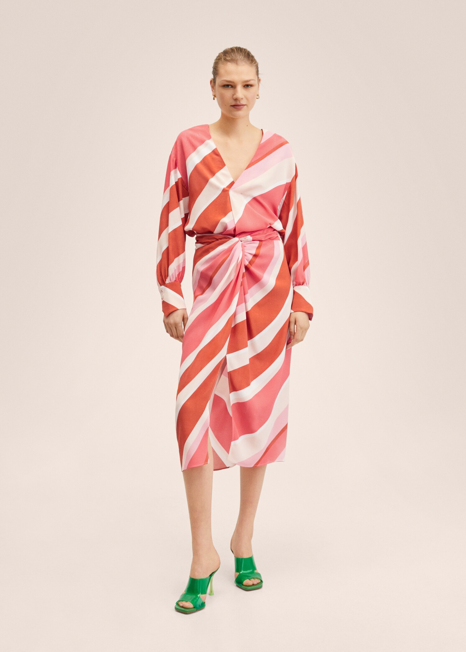 Bedrukte oversized blouse - Overzichtstekening