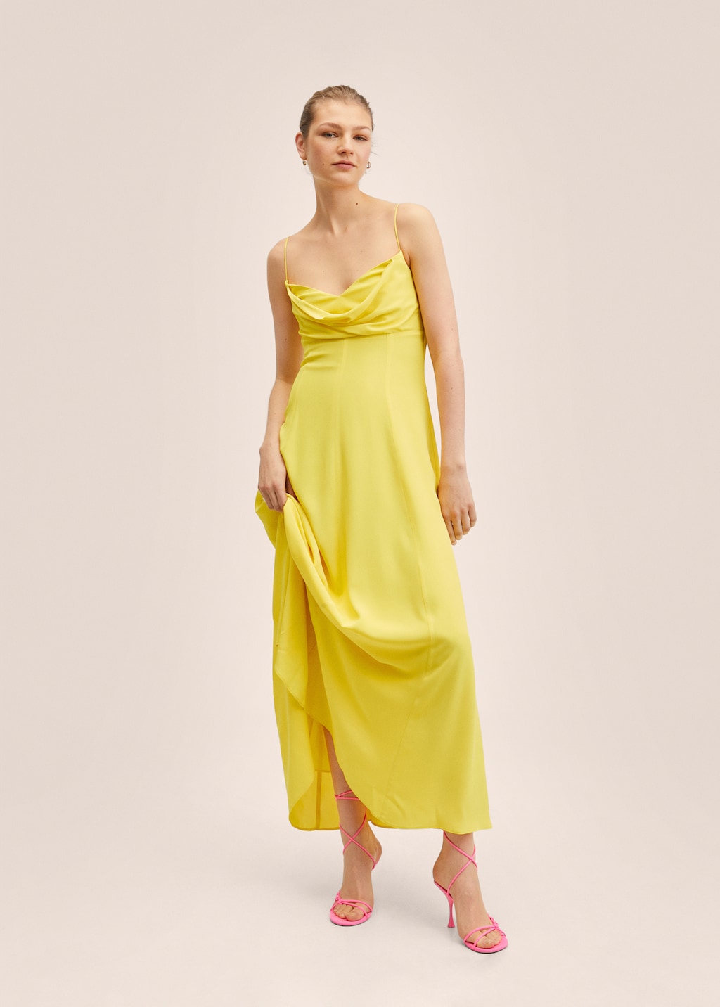 Flowy slit dress Women MANGO OUTLET Denmark