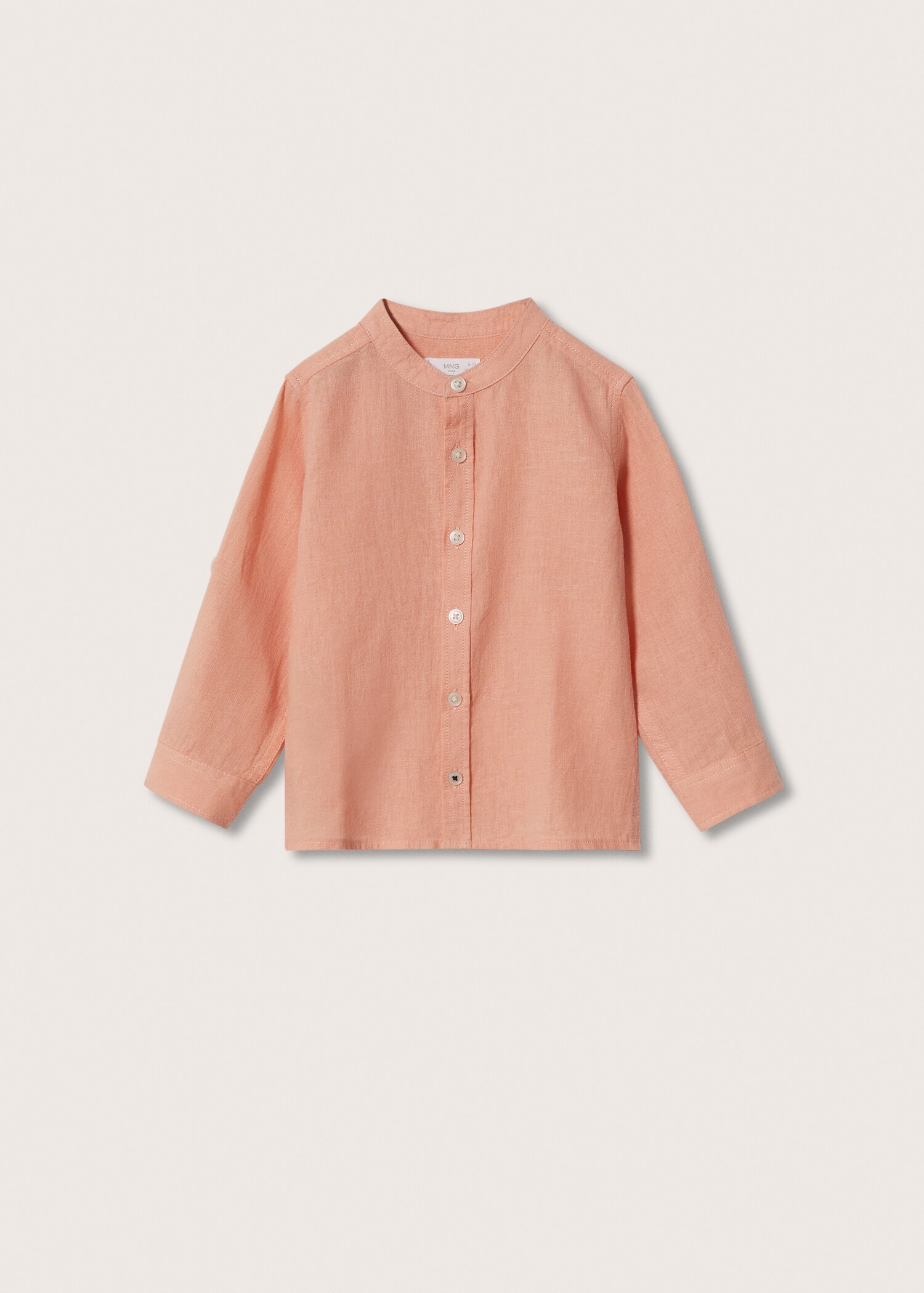 Camisa cotó lli coll mao - Pla general