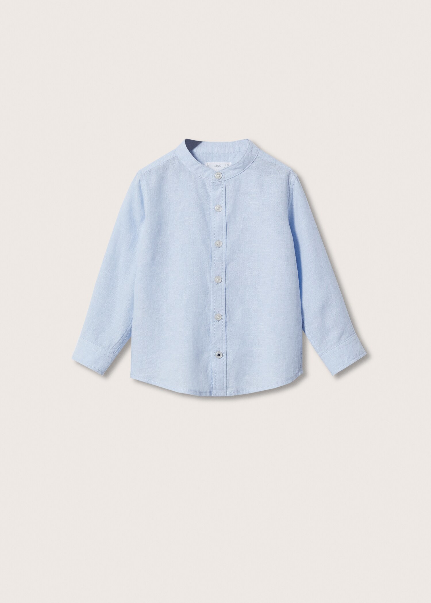 Camisa cotó lli coll mao - Pla general