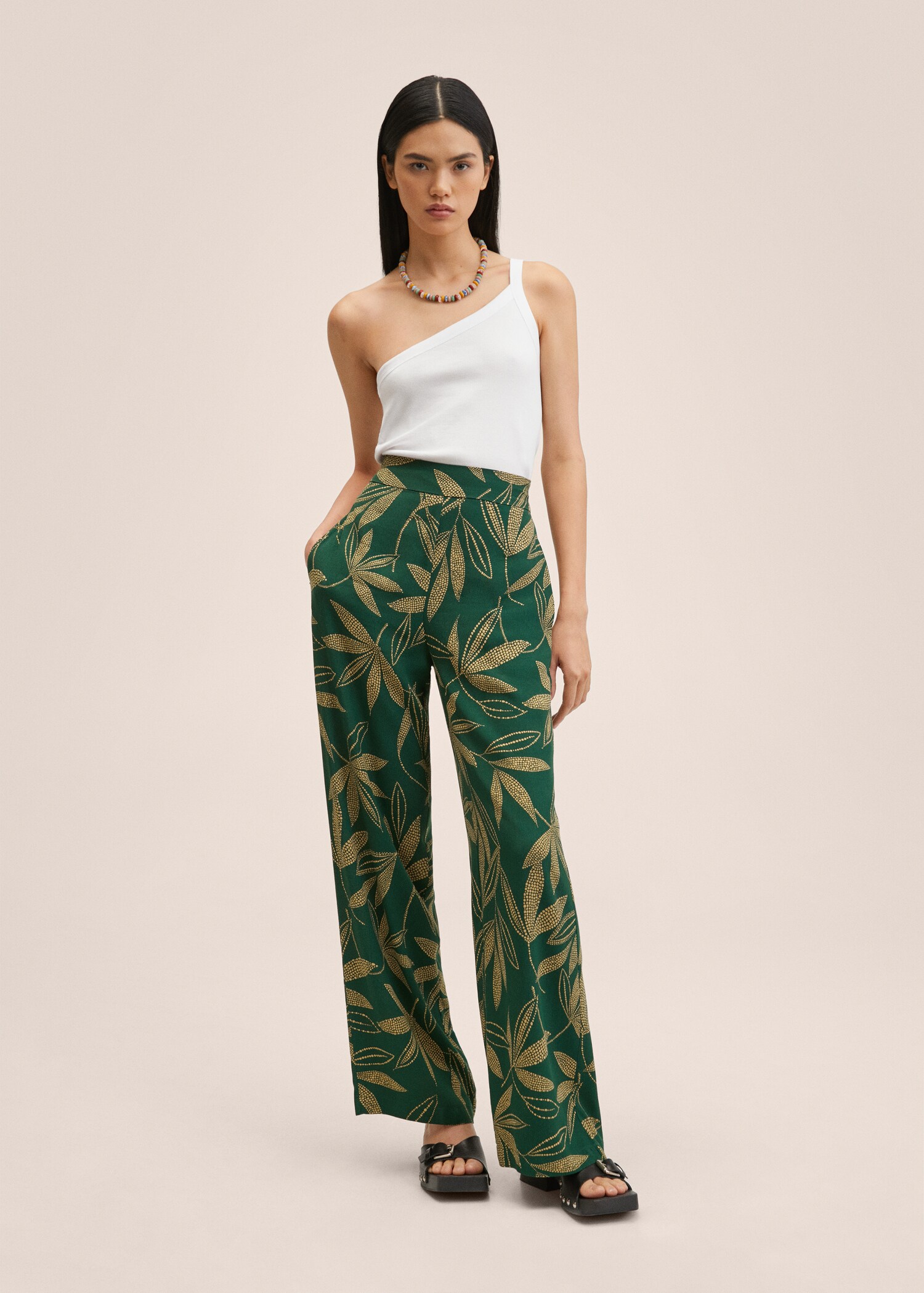 Printed palazzo pants - General plane