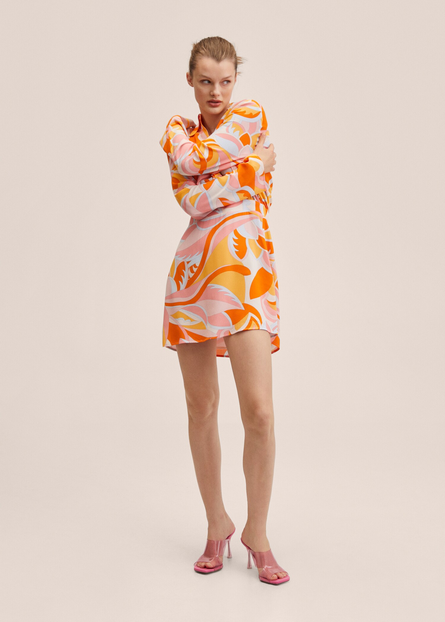 Fließendes Print-Kleid - Allgemeine Ansicht