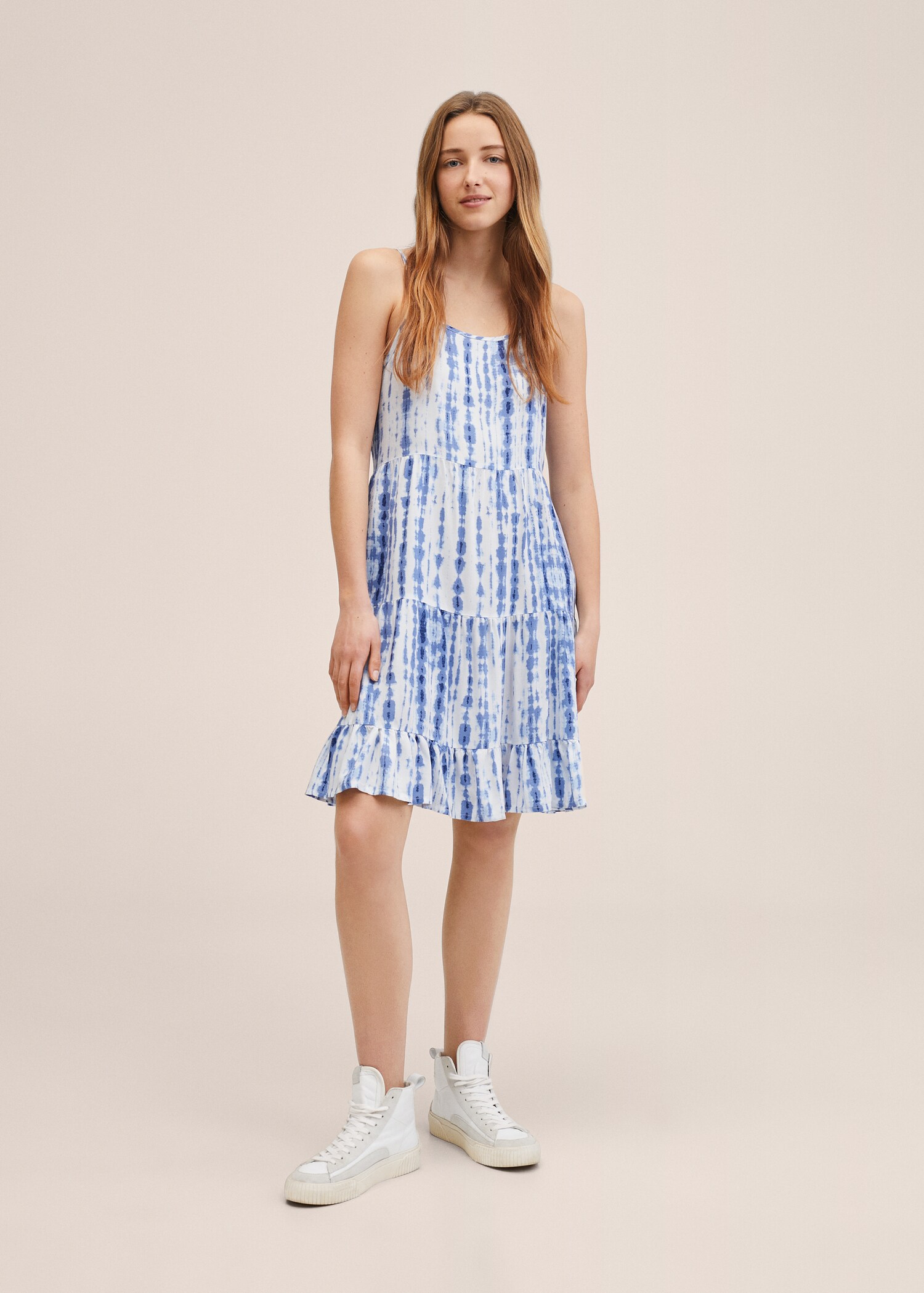 Vestido estampado tie dye - Plano general