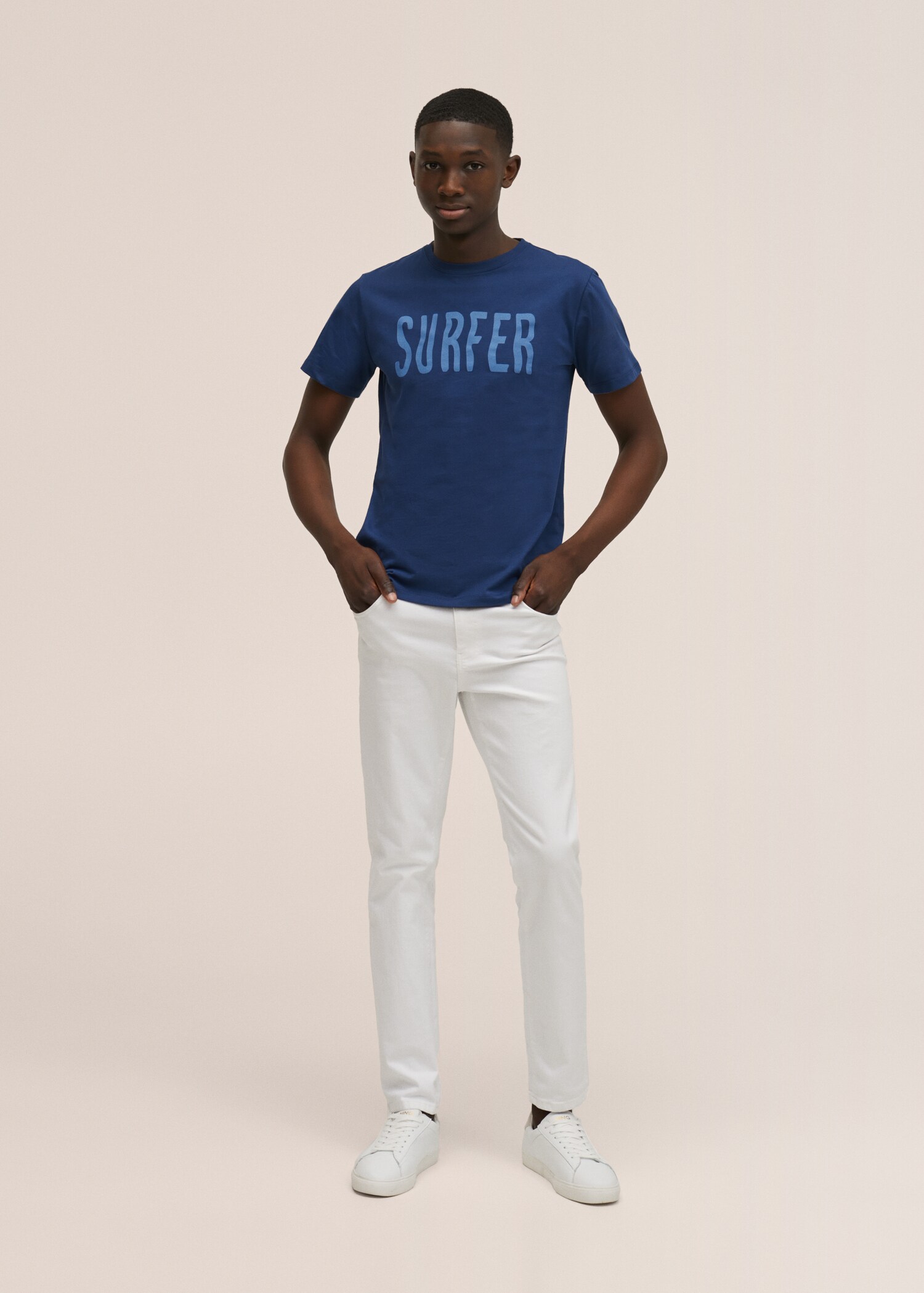 Printed cotton-blend T-shirt - General plane
