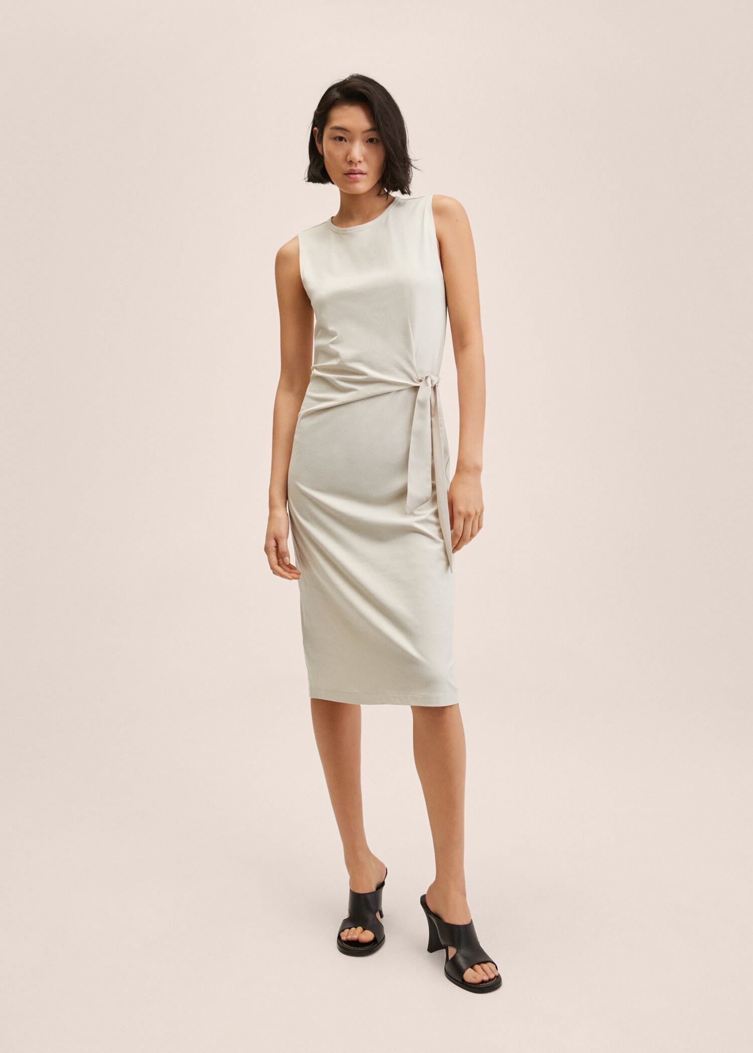 Vestido algodón lazo - Plano general