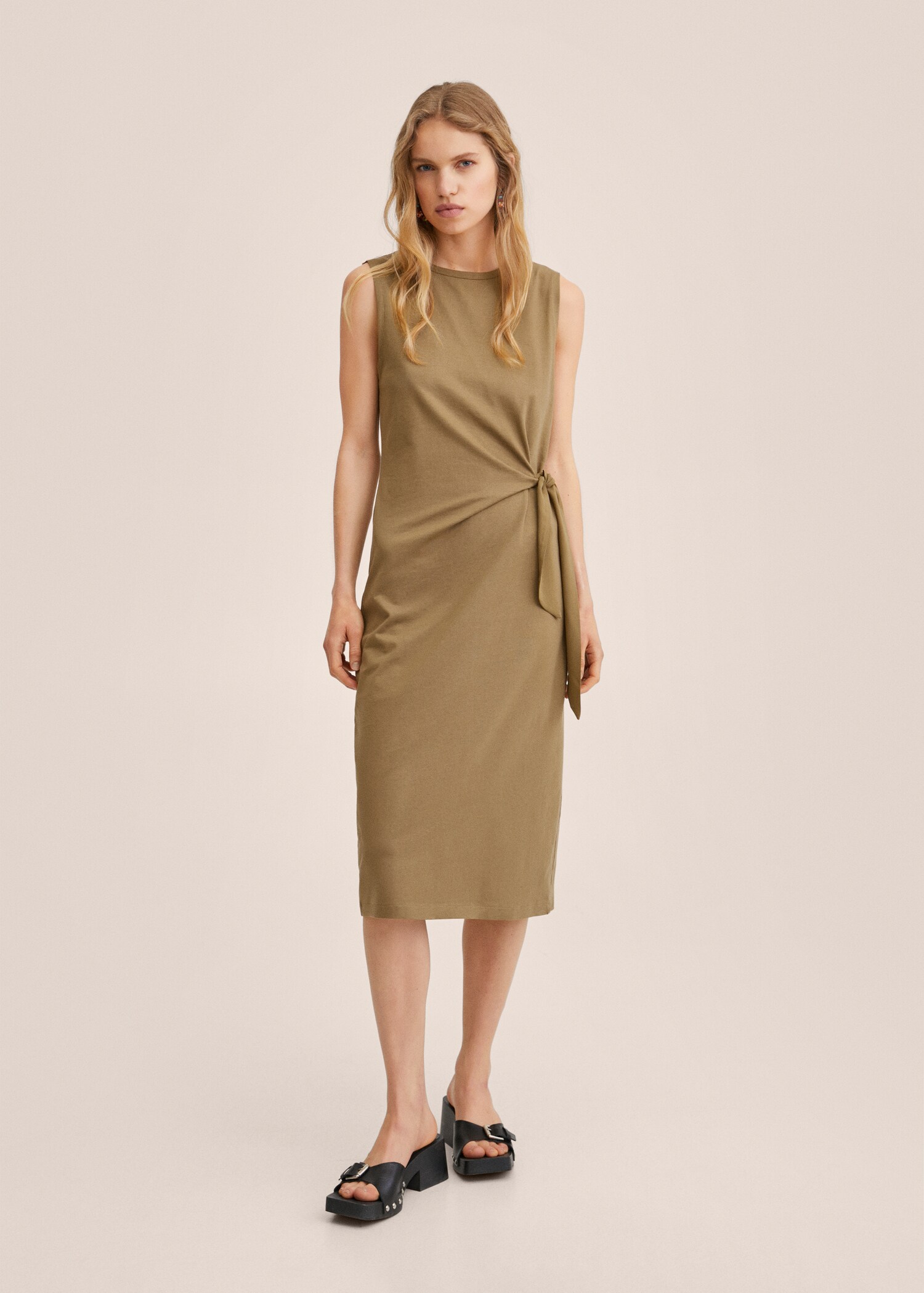 Vestido algodón lazo - Plano general