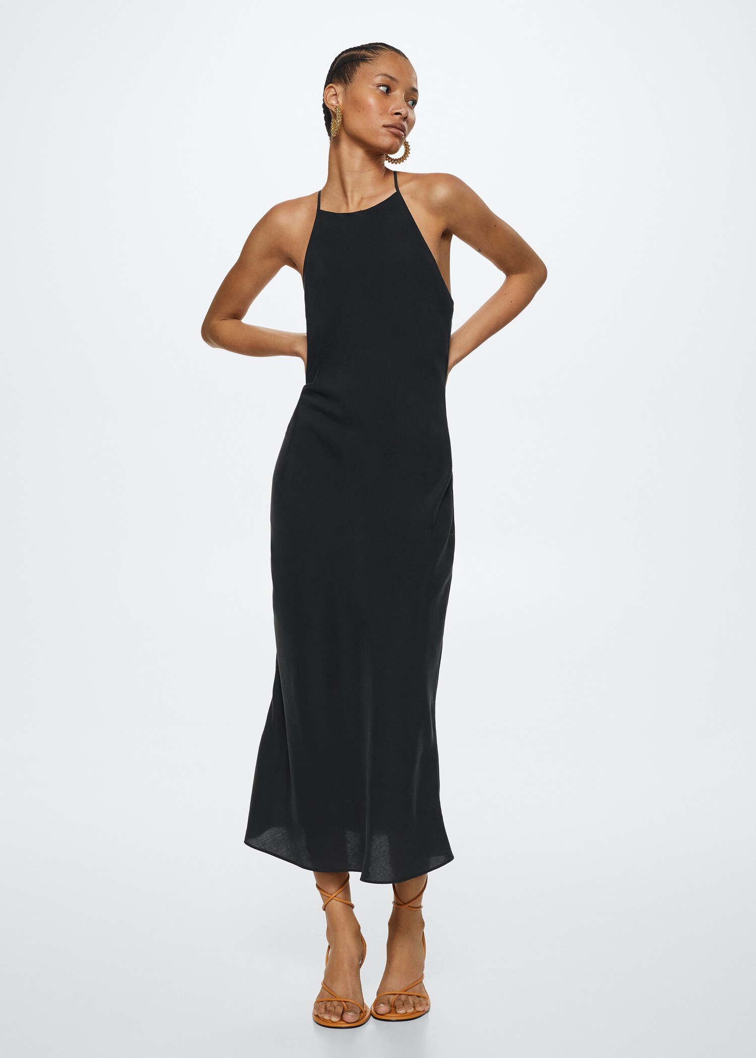 Vestido fluido modal - Plano geral