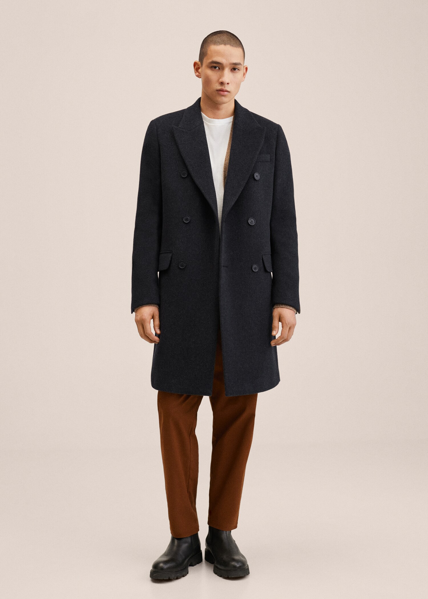 Manteau croisé laine - Plan général