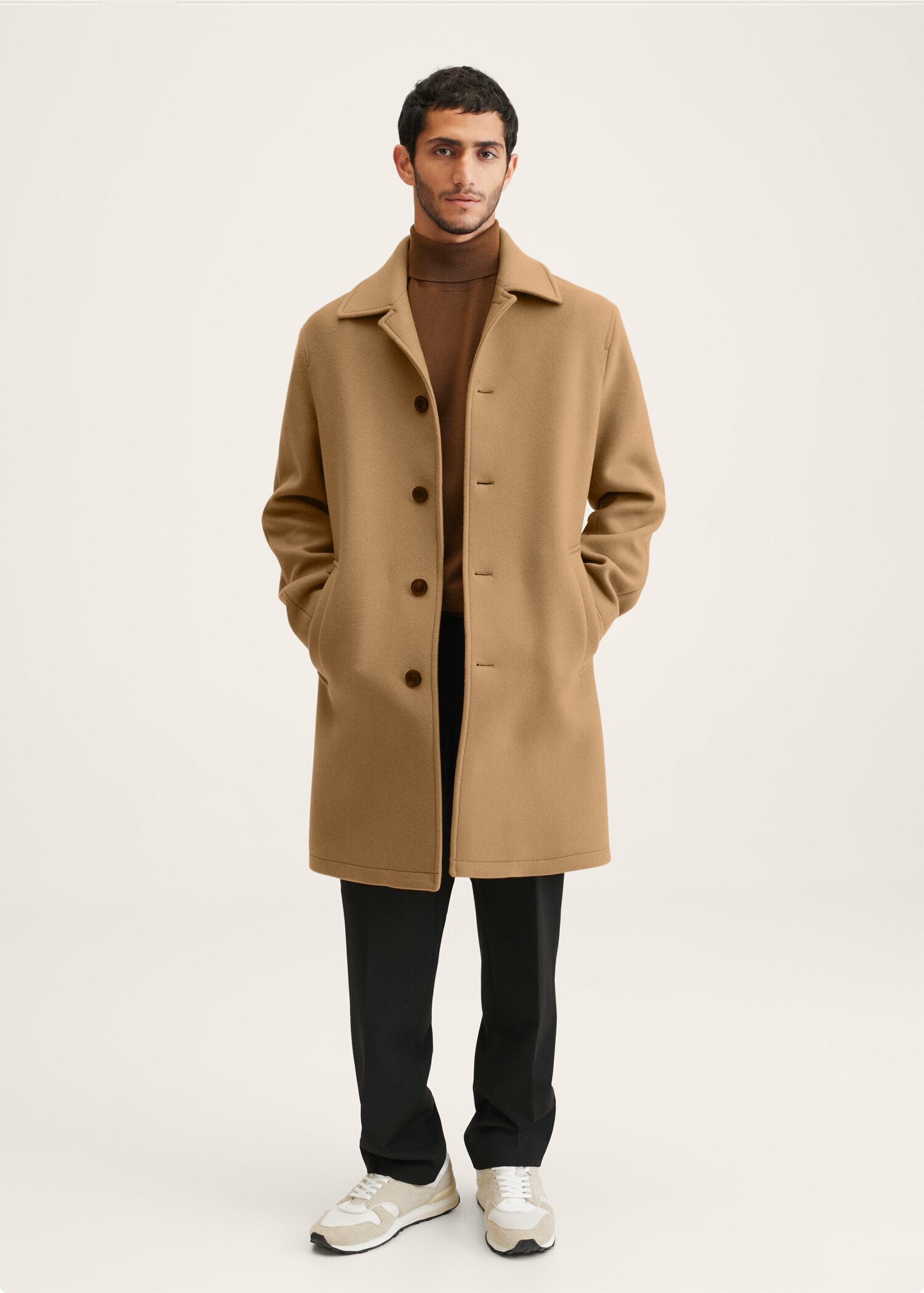 Abrigo oversize lana reciclada - Plano general