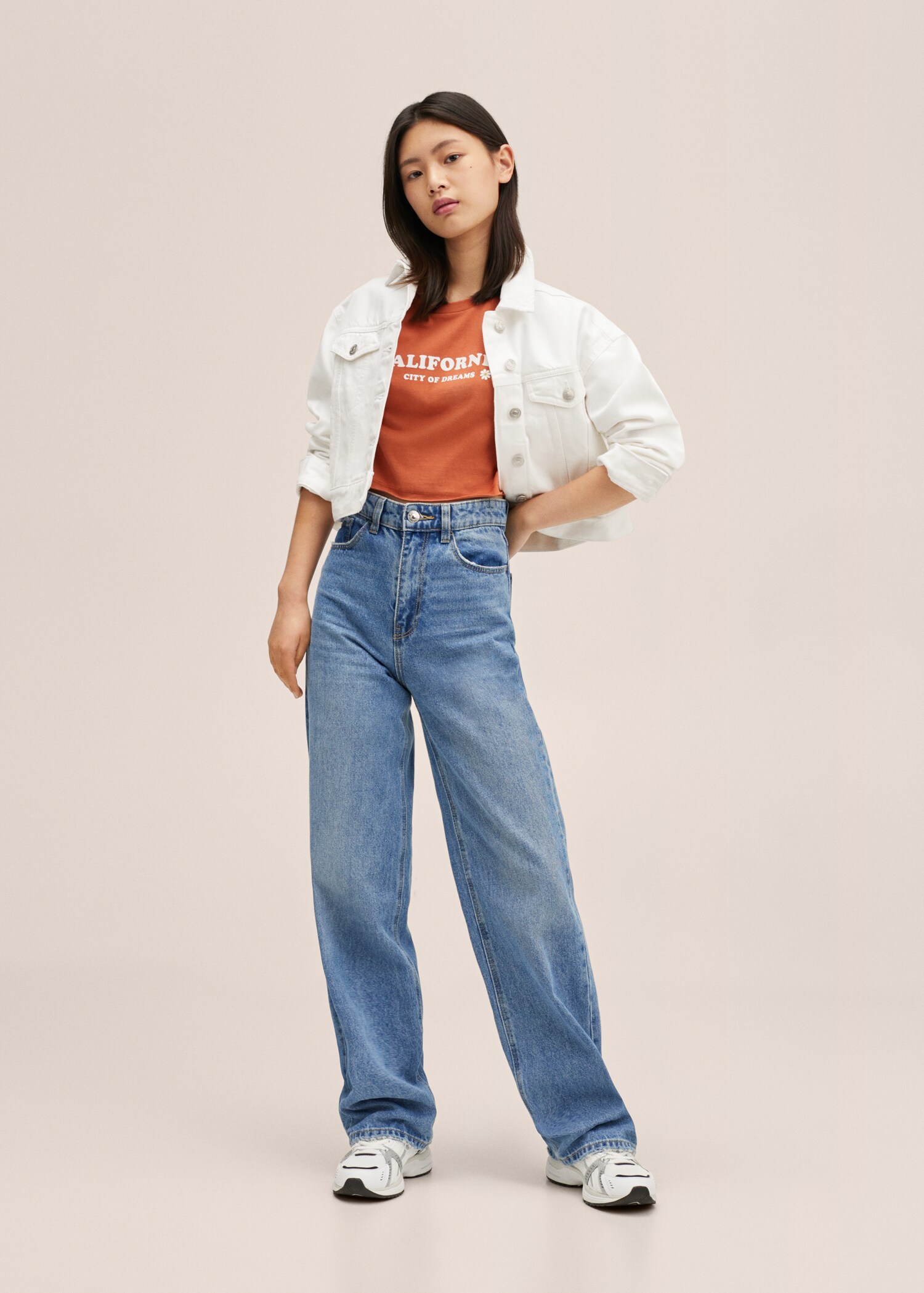 Message crop T-shirt - General plane