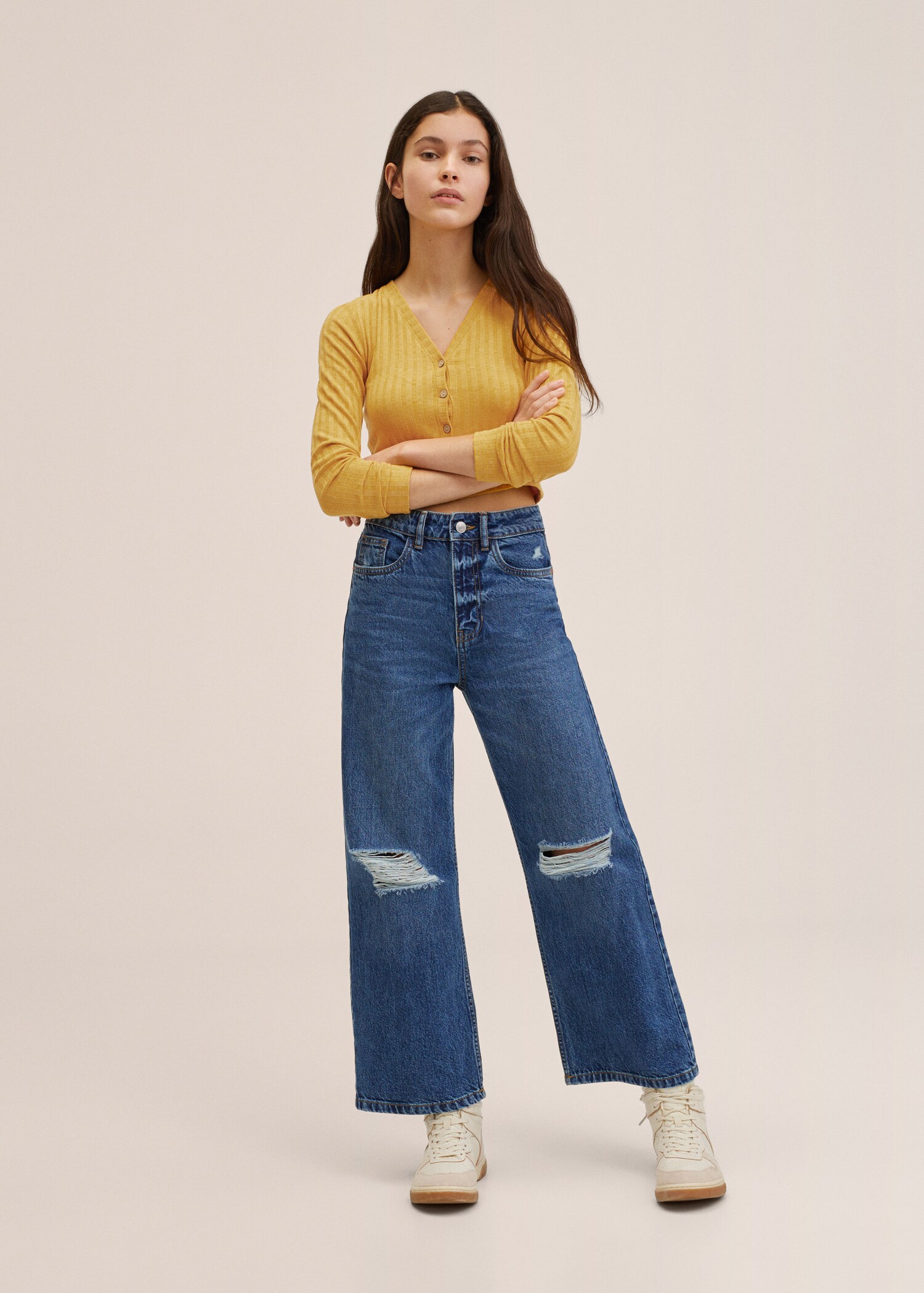 Ribbed long-sleeved t-shirt - General plane