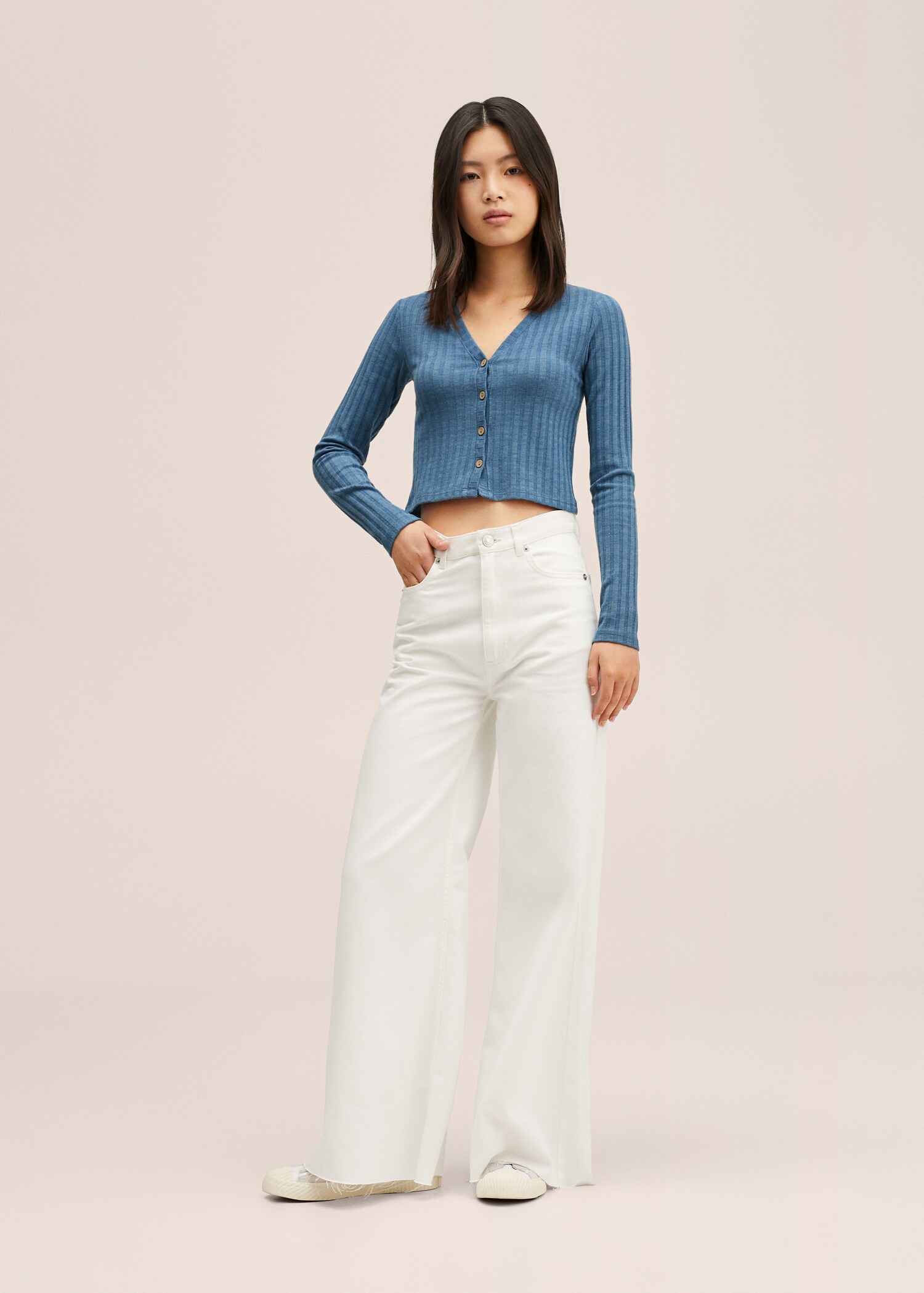 Ribbed long-sleeved t-shirt - General plane