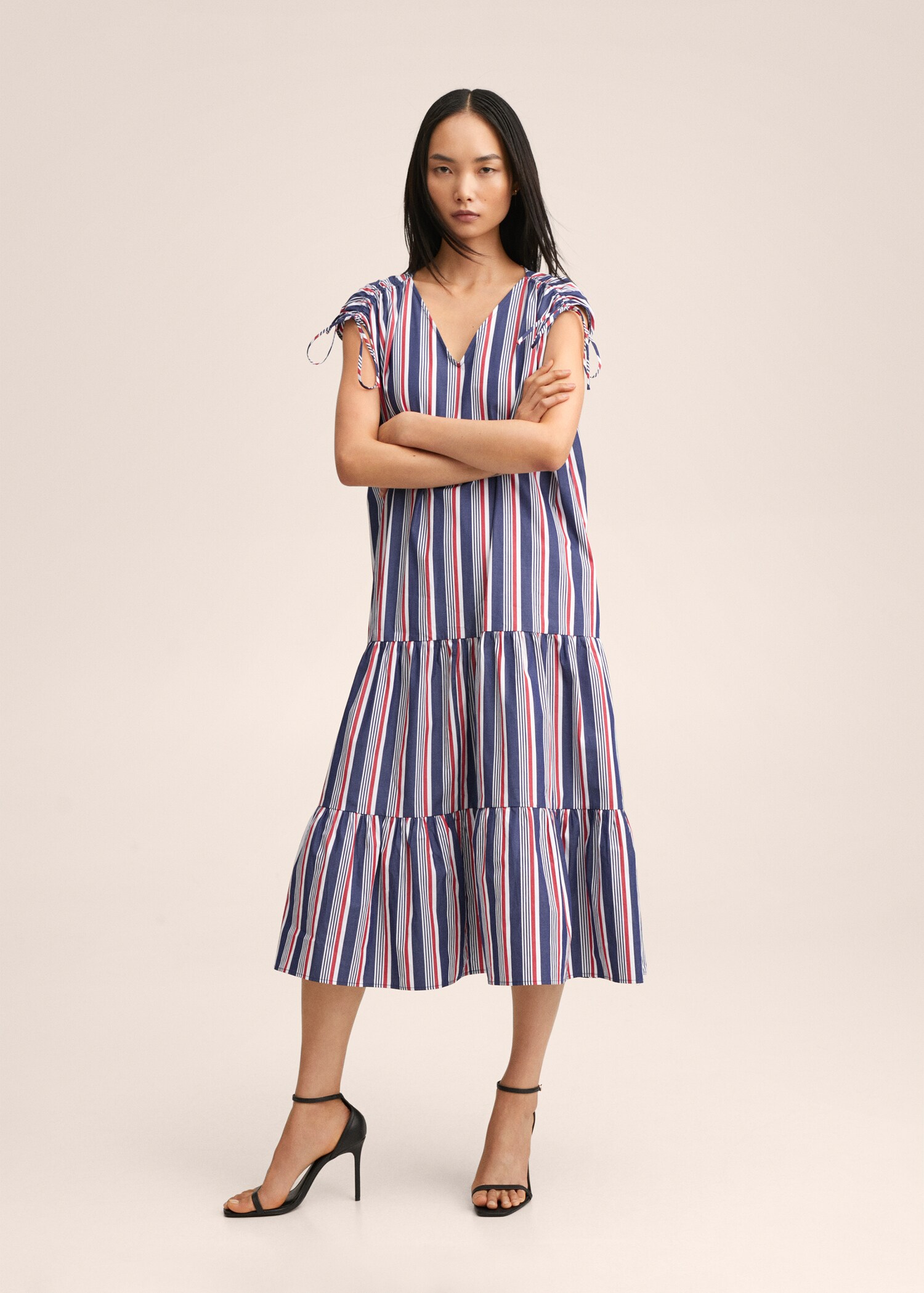 Vestido algodón rayas - Plano general