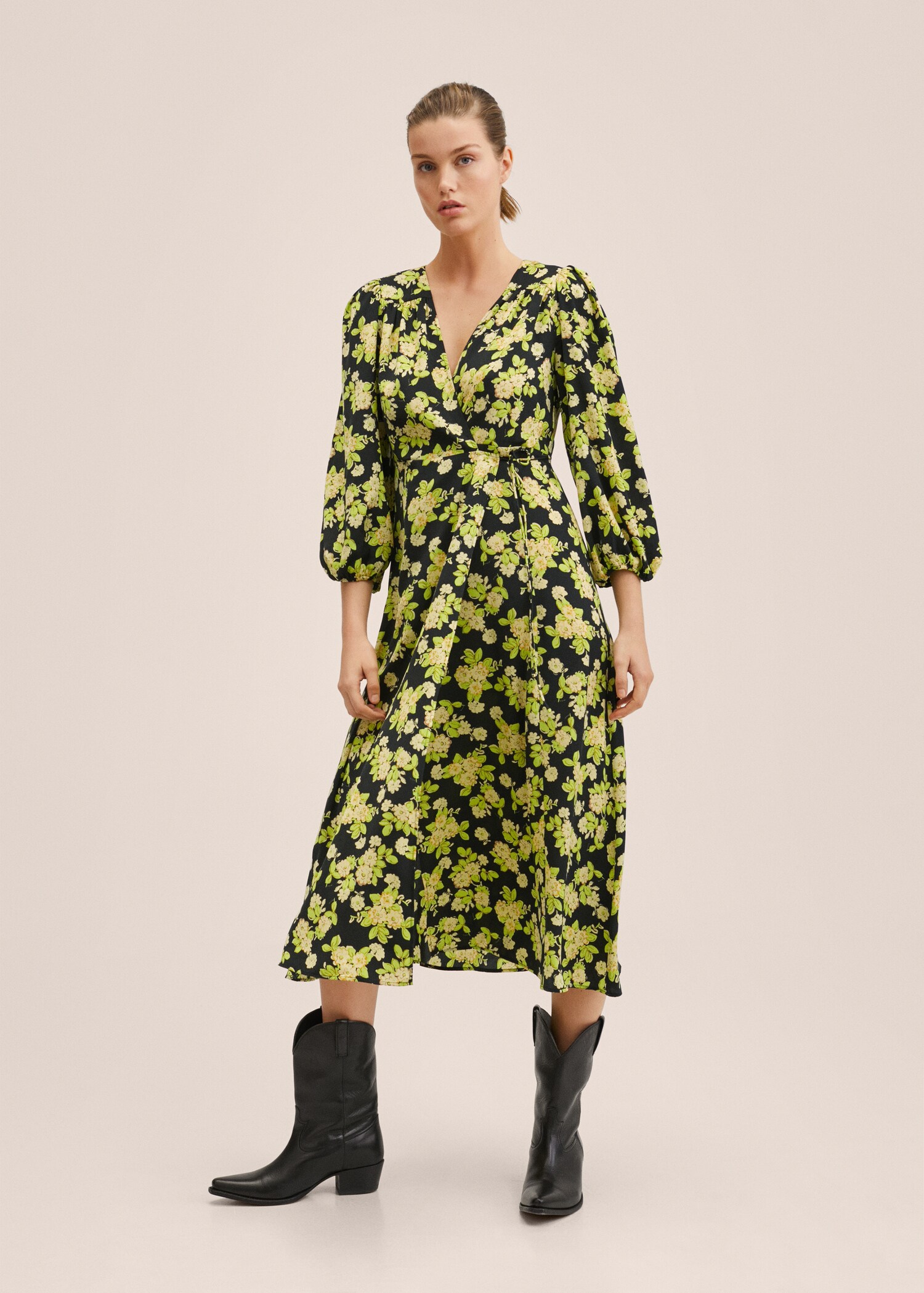 Flower print dress - General plane