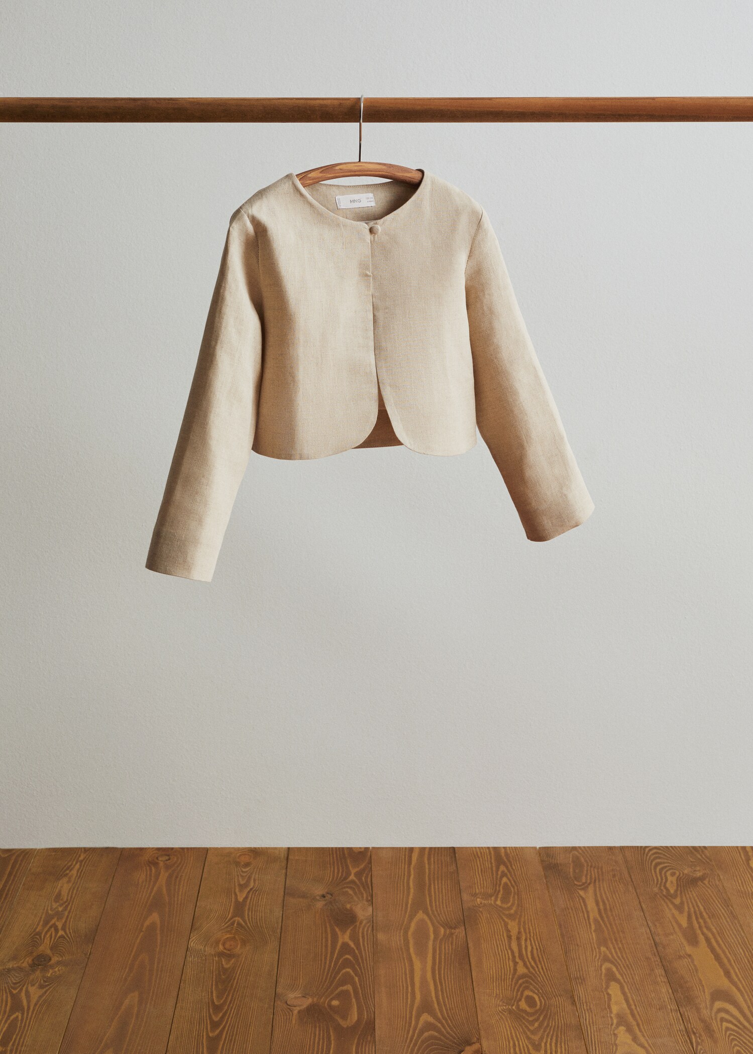 Chaqueta lino botón - Plano general