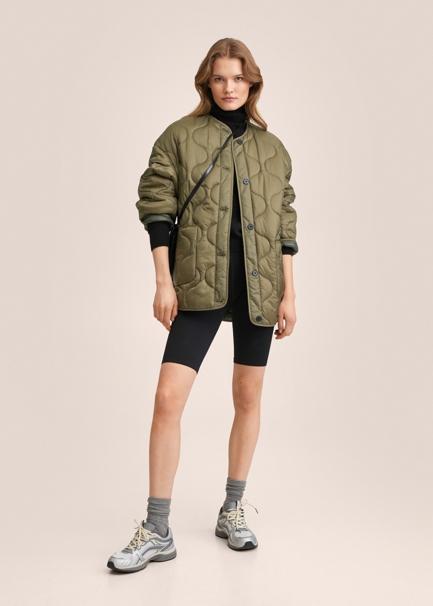 Oversize quilted coat - General plane