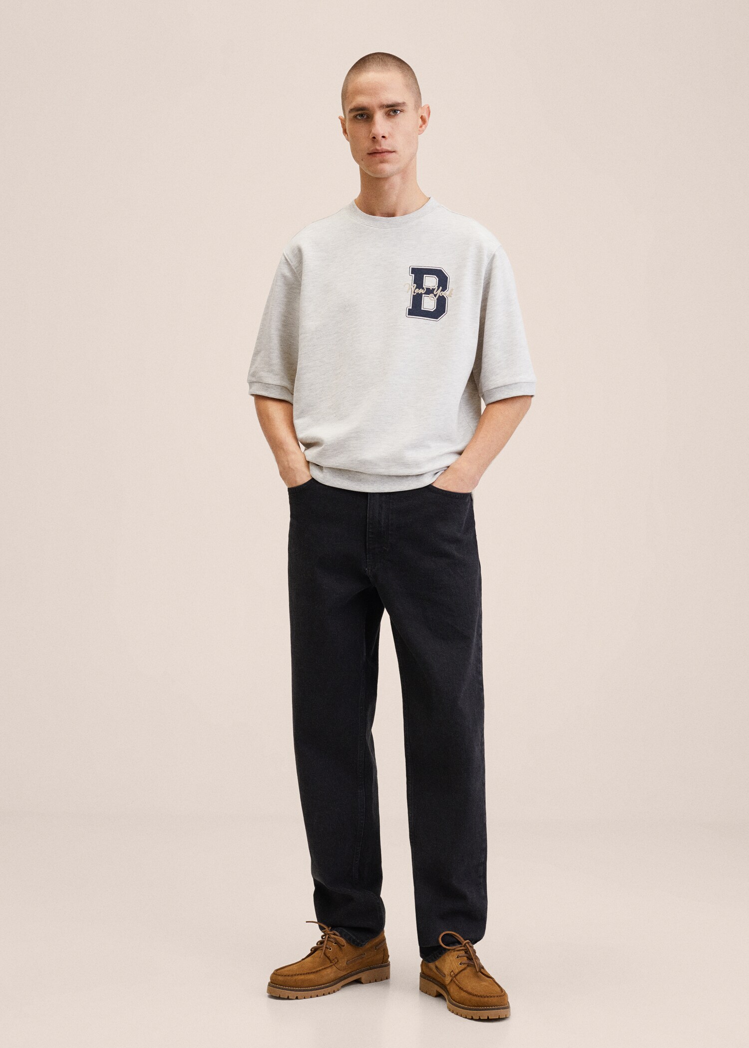 Short-sleeved varsity sweatshirt - General plane