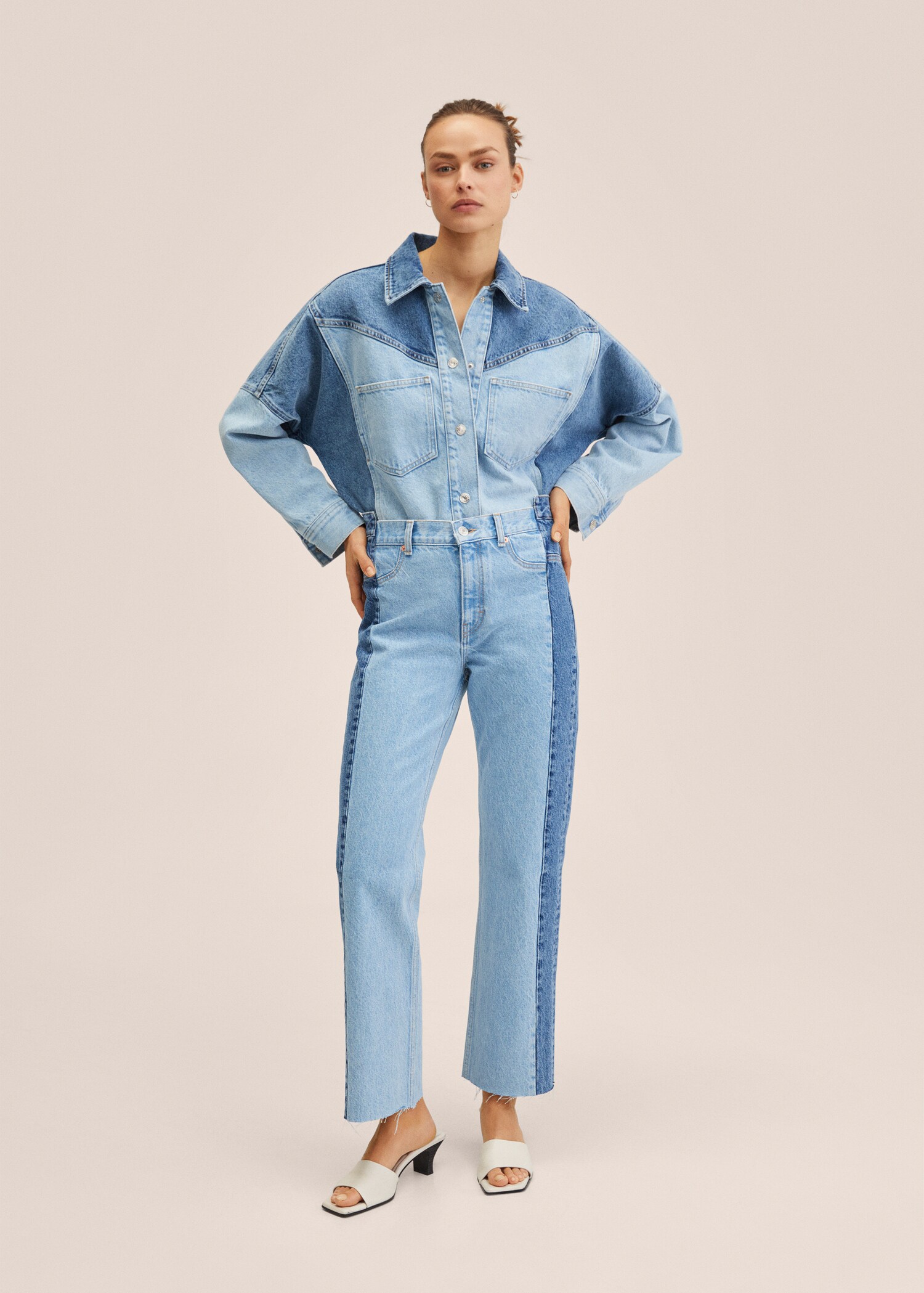 Gerade Jeans mit hohem Bund - Allgemeine Ansicht