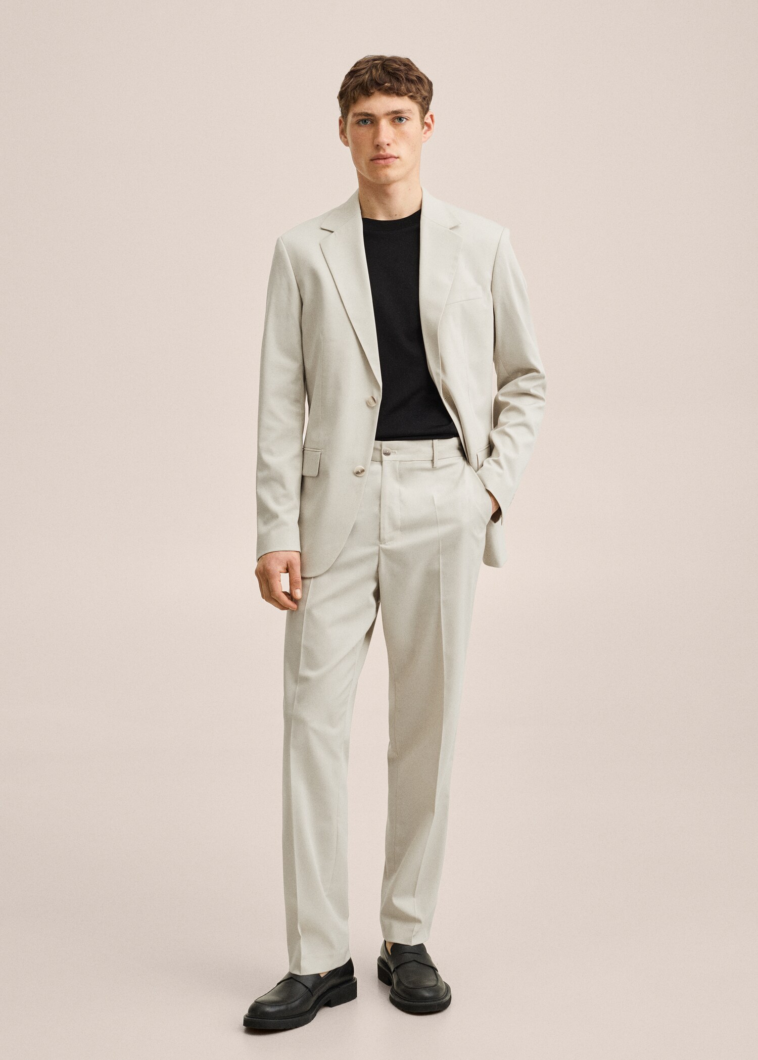 Regular fit suit trousers - General plane