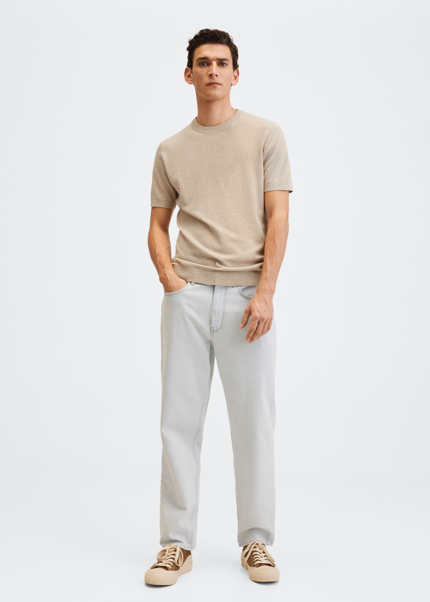Knit cotton T-shirt - General plane