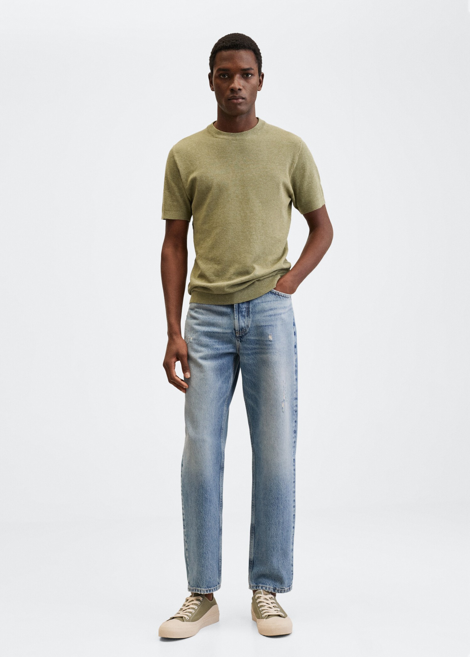 Knit cotton T-shirt - General plane