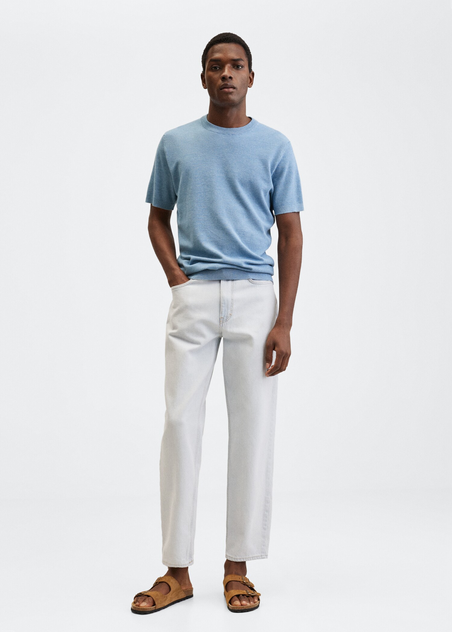 Knit cotton T-shirt - General plane